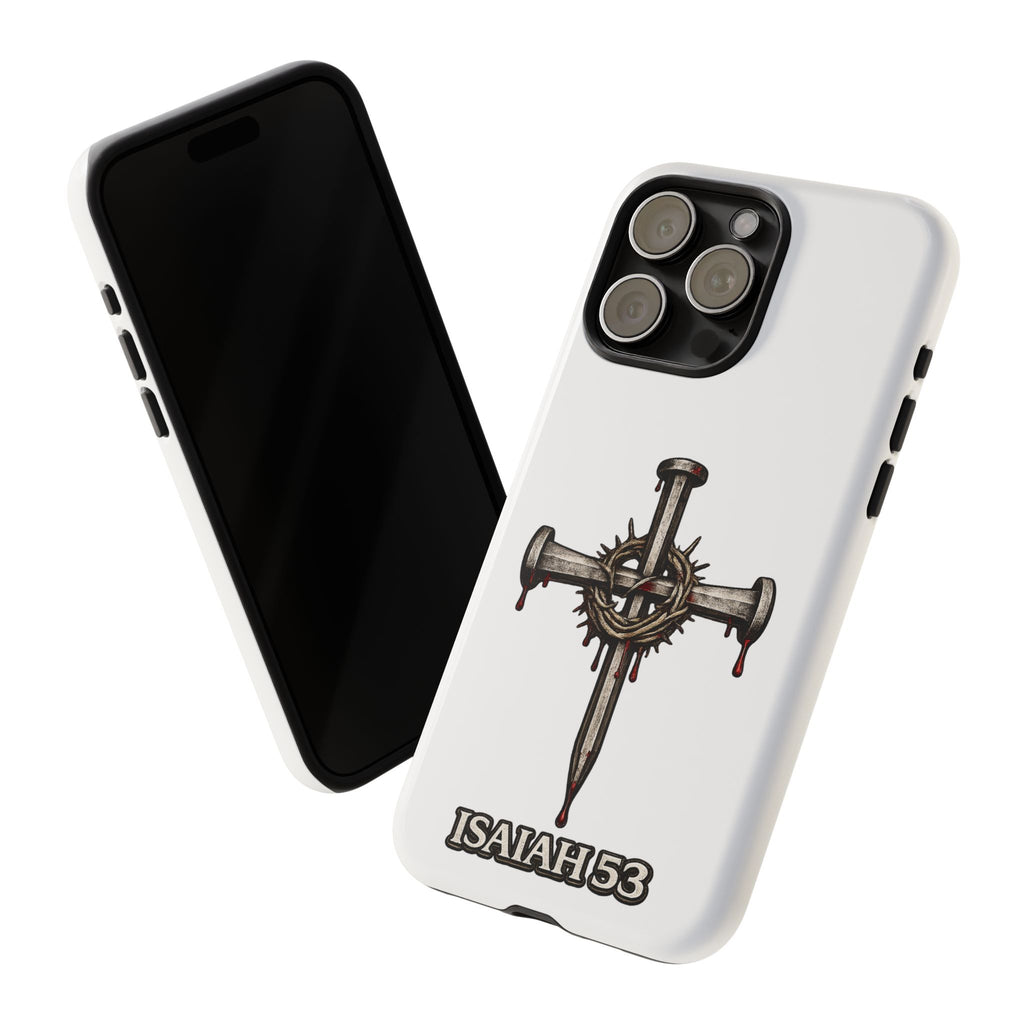 Isaiah 53 Cross Phone Case – Christian Faith Tough Phone Cover
