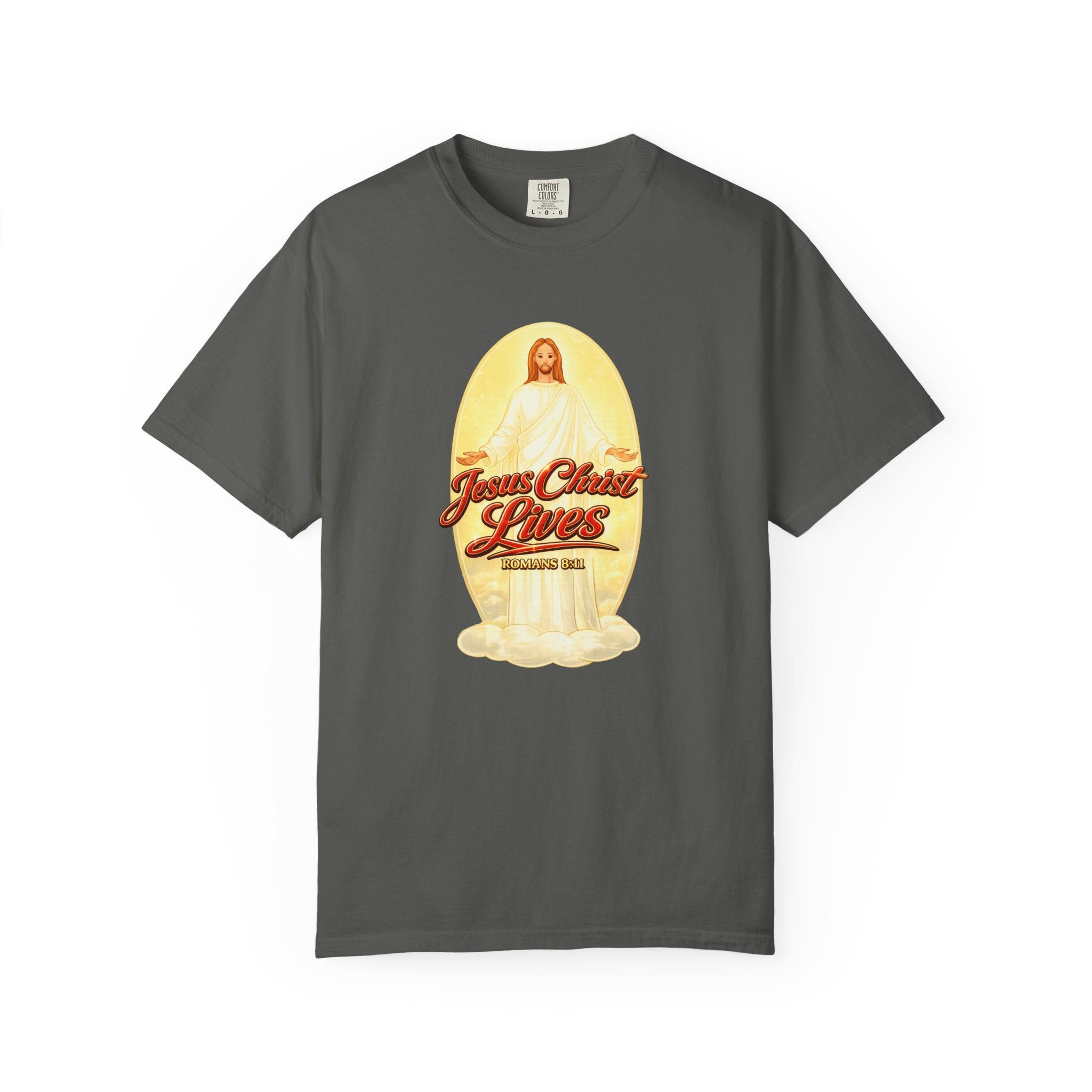 Jesus Christ Lives T-Shirt — Faith Graphic Tee with ‘Full Armor of God’ Back