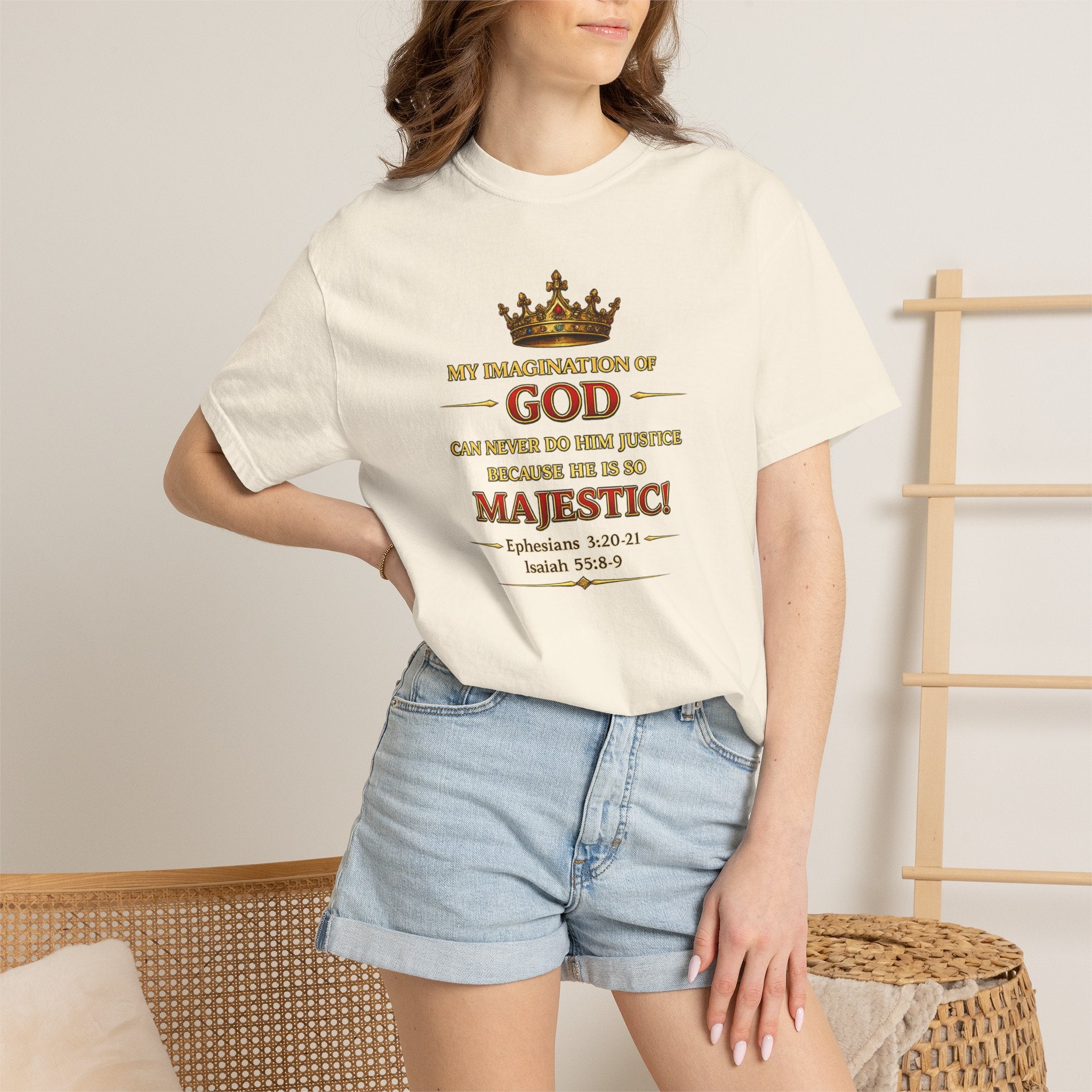 Majestic Faith T-Shirt — "My Imagination of God" Christian Tee
