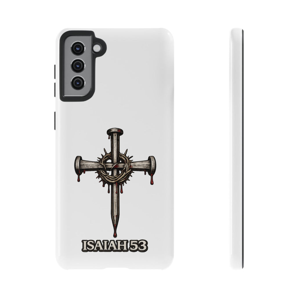 Isaiah 53 Cross Phone Case – Christian Faith Tough Phone Cover