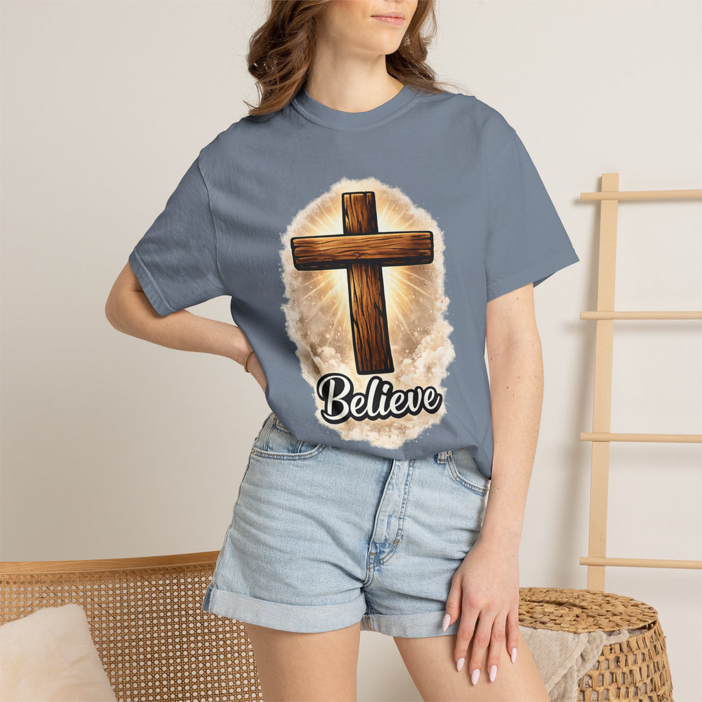 Believe Cross T-Shirt — Christian Faith Graphic Tee