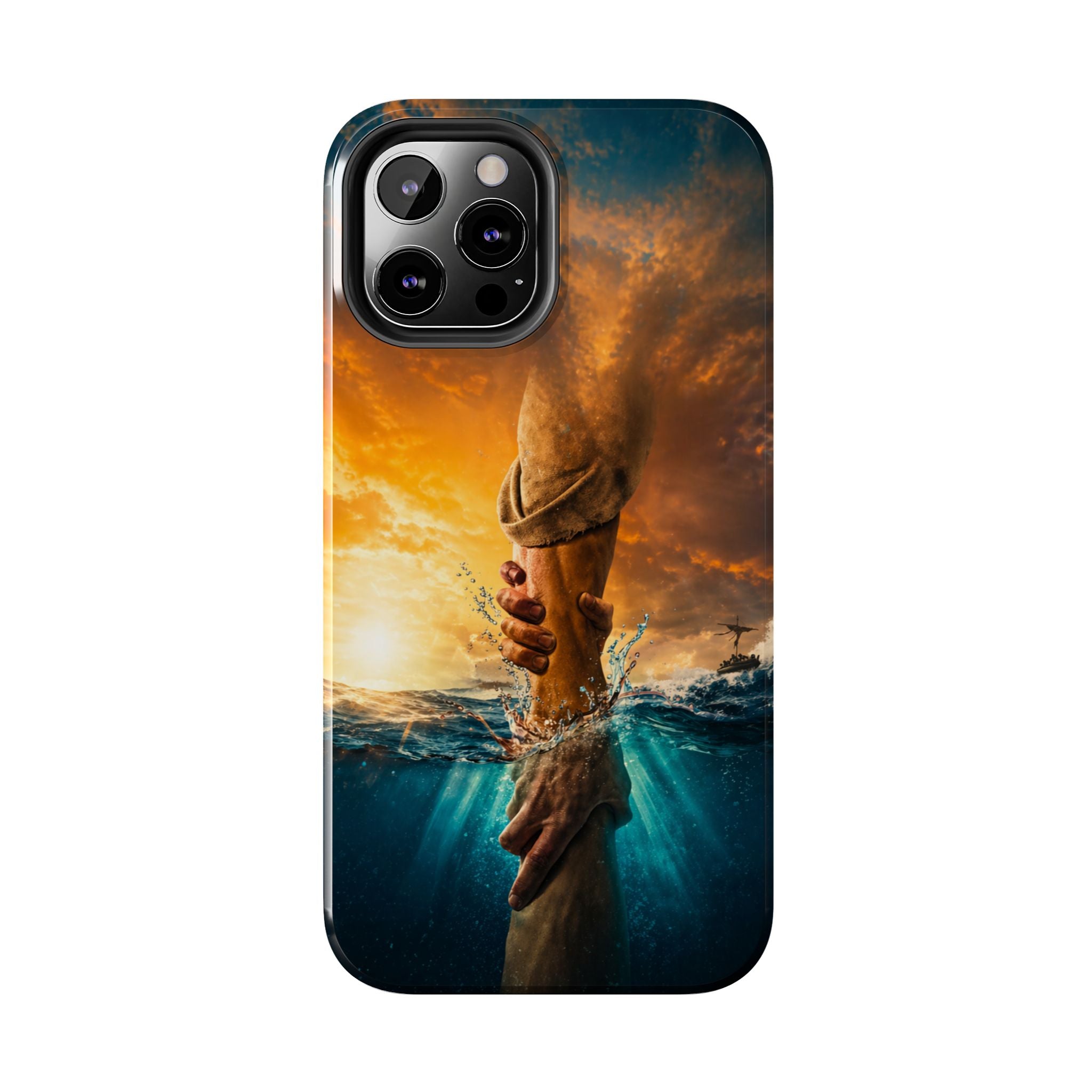 Phone Case — 'He Will Lift You' Inspirational Rescue Design