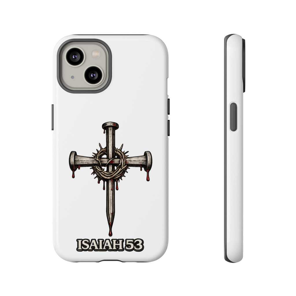 Isaiah 53 Cross Phone Case – Christian Faith Tough Phone Cover