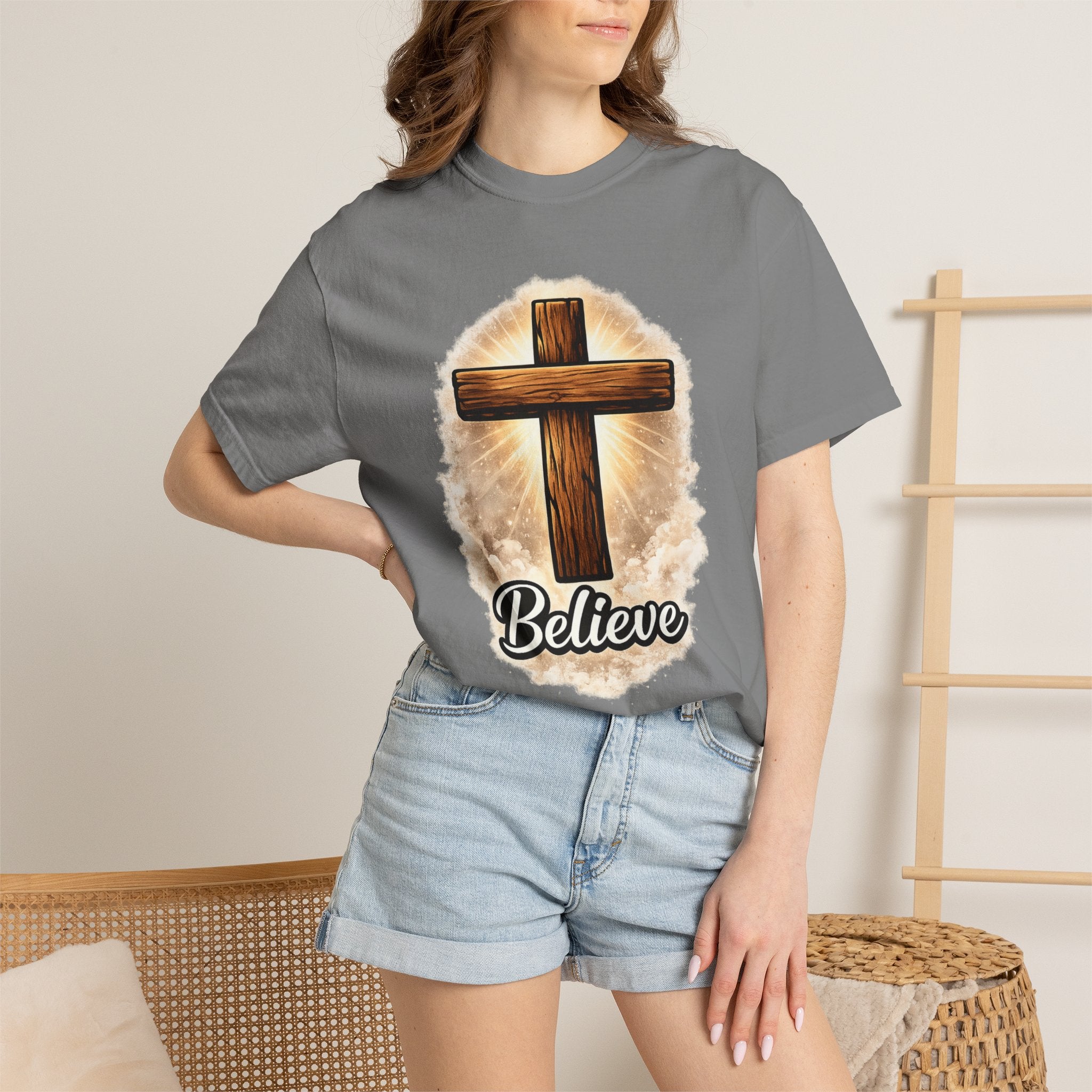 Believe Cross T-Shirt — Christian Faith Graphic Tee