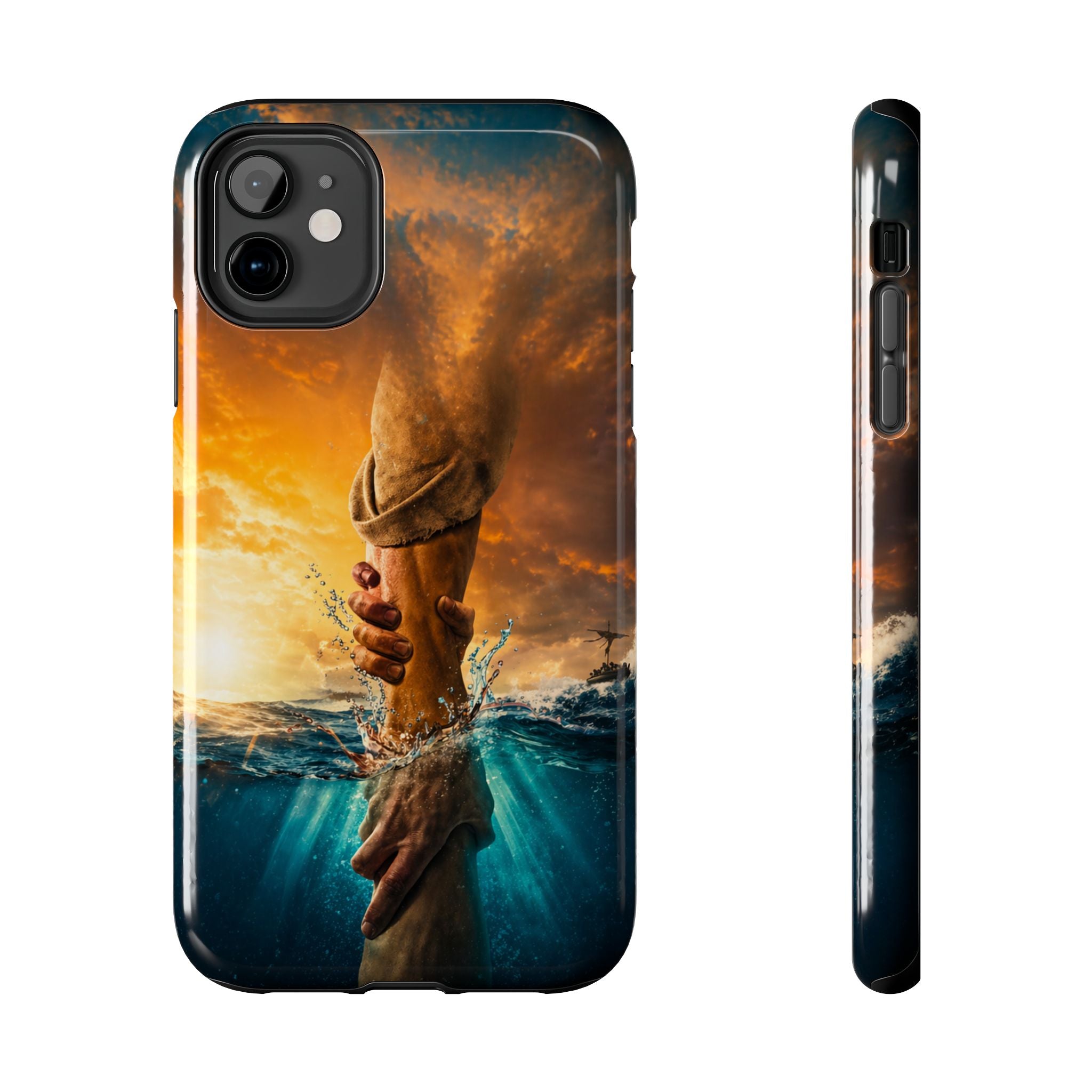 Phone Case — 'He Will Lift You' Inspirational Rescue Design