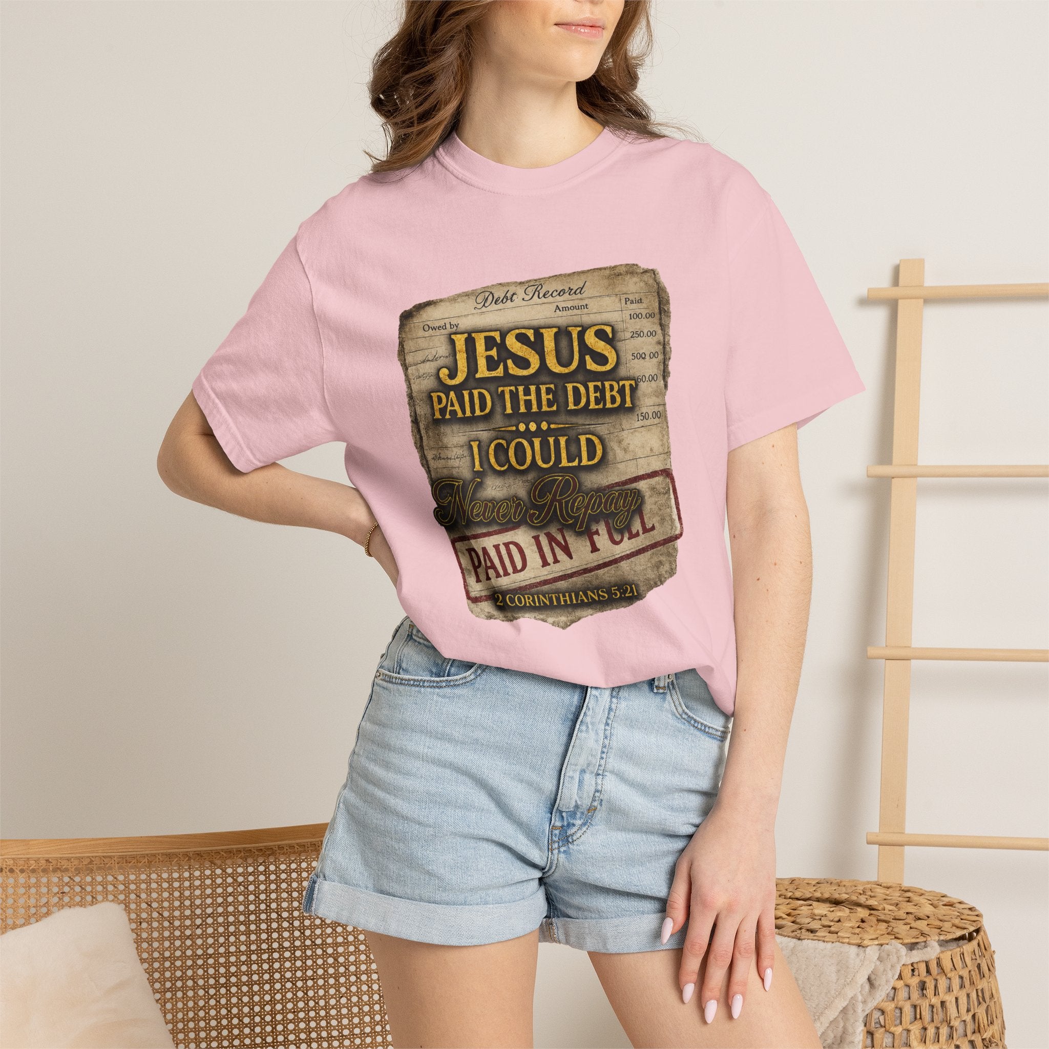 Christian T-Shirt — "Jesus Paid the Debt I Couldn’t" Faith Tee (Paid in Full)