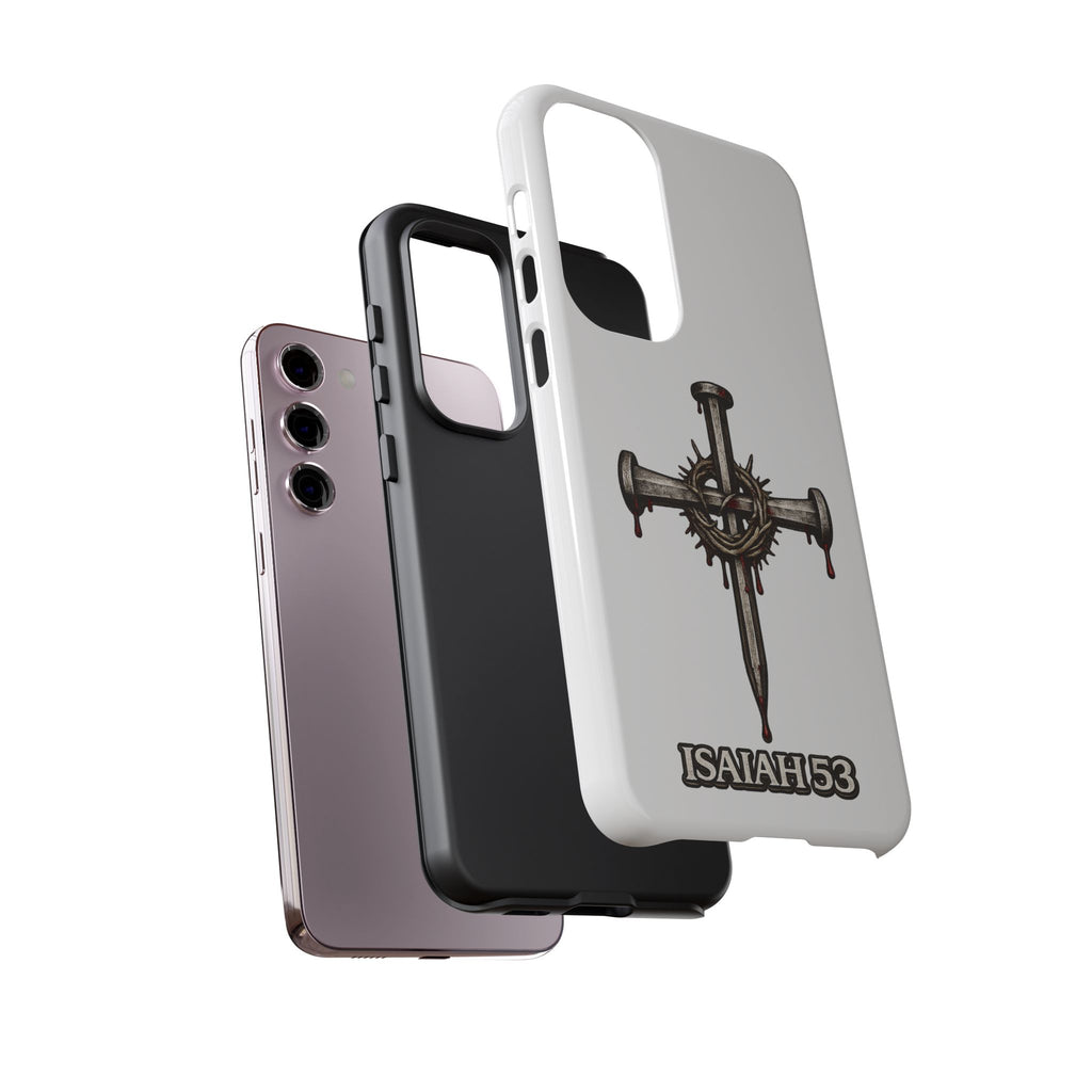 Isaiah 53 Cross Phone Case – Christian Faith Tough Phone Cover