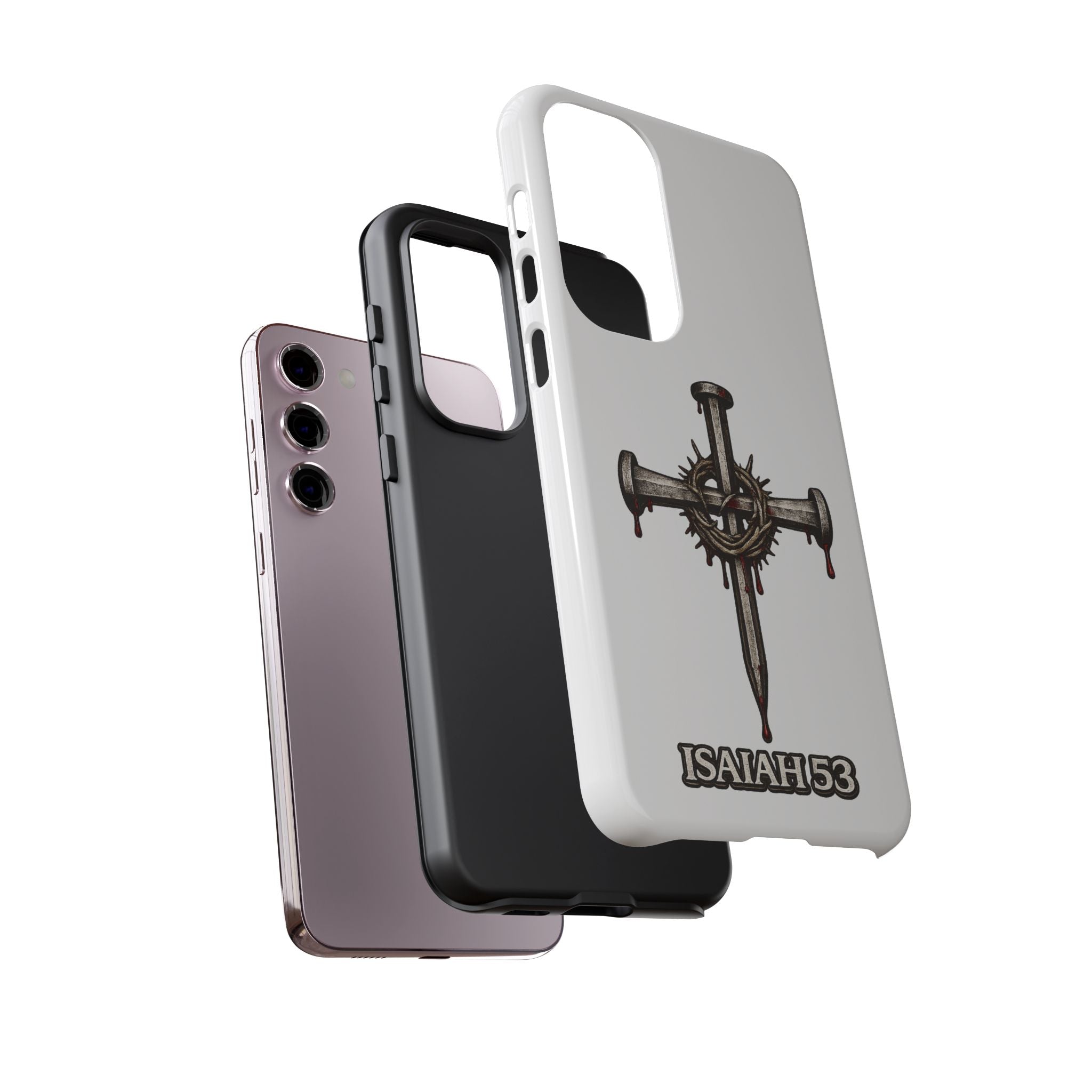 Isaiah 53 Cross Phone Case – Christian Faith Tough Phone Cover