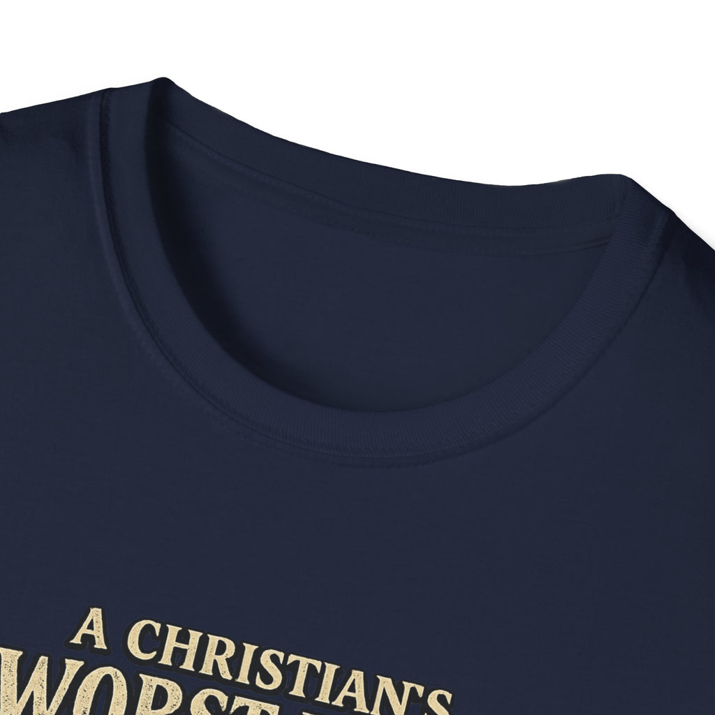 T-Shirt — “A Christian’s Worst Fear: You Were This Close” Vintage Jesus Holiday Tee