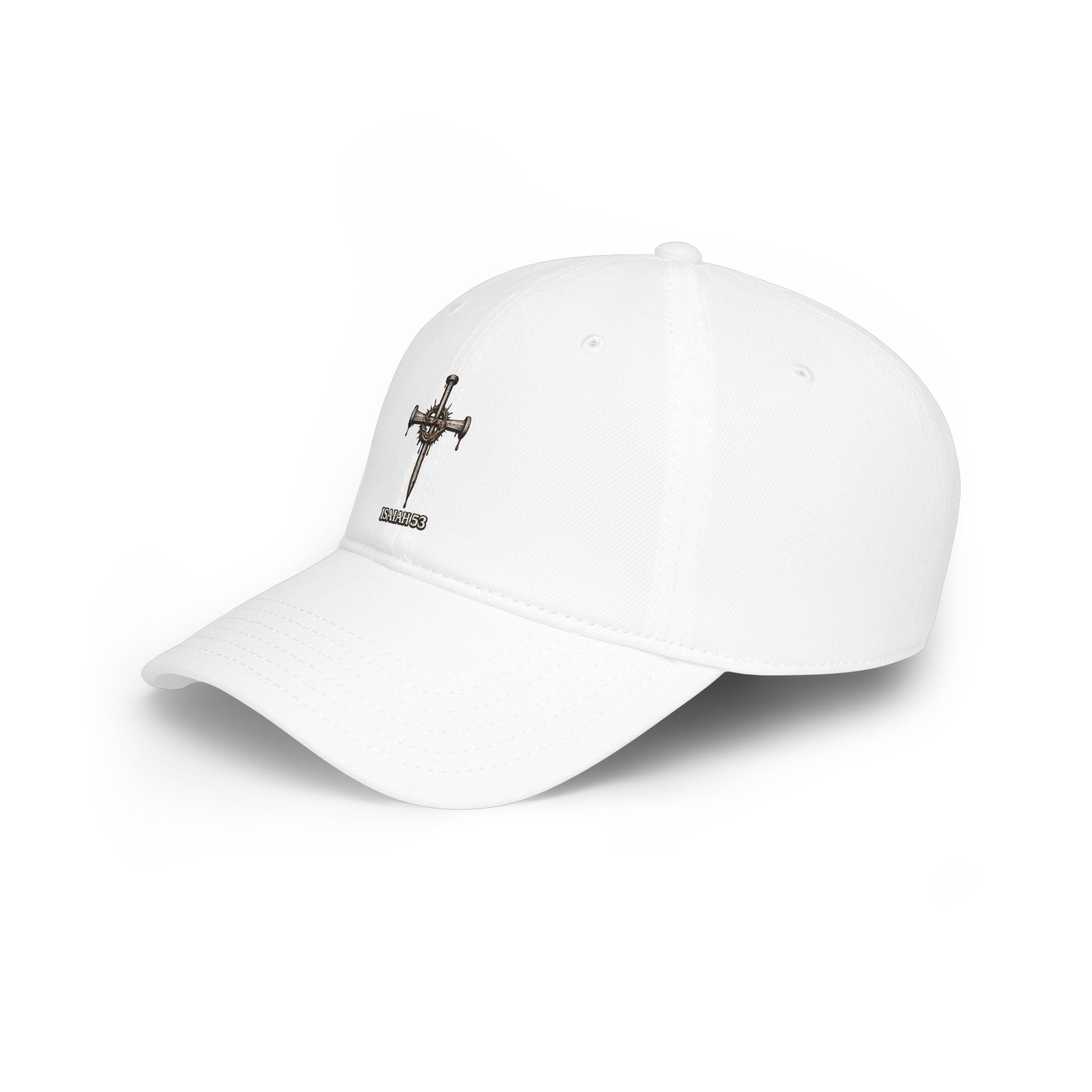 Low Profile Baseball Cap with Ornate Cross Embroidery — Gothic Faith Hat
