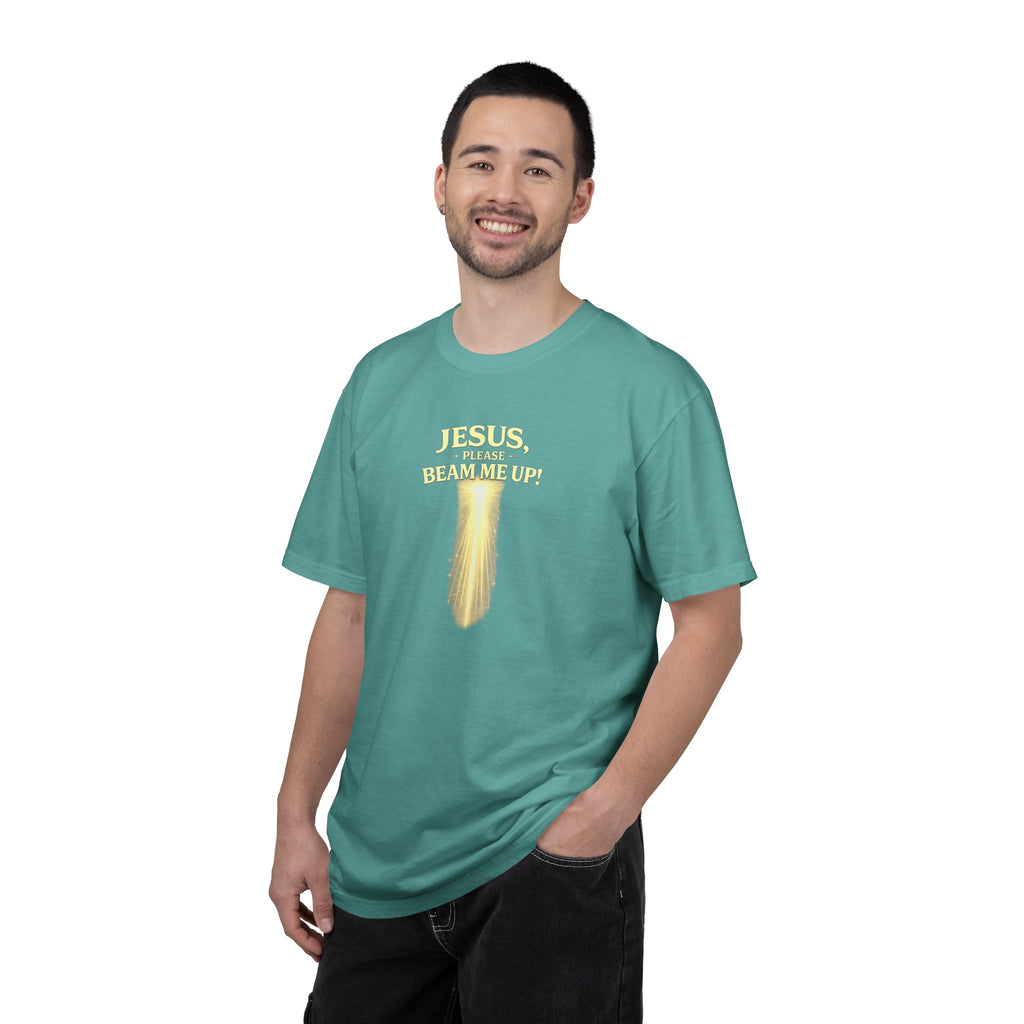 Jesus Please Beam Me Up T-Shirt — Christian Faith Graphic Tee