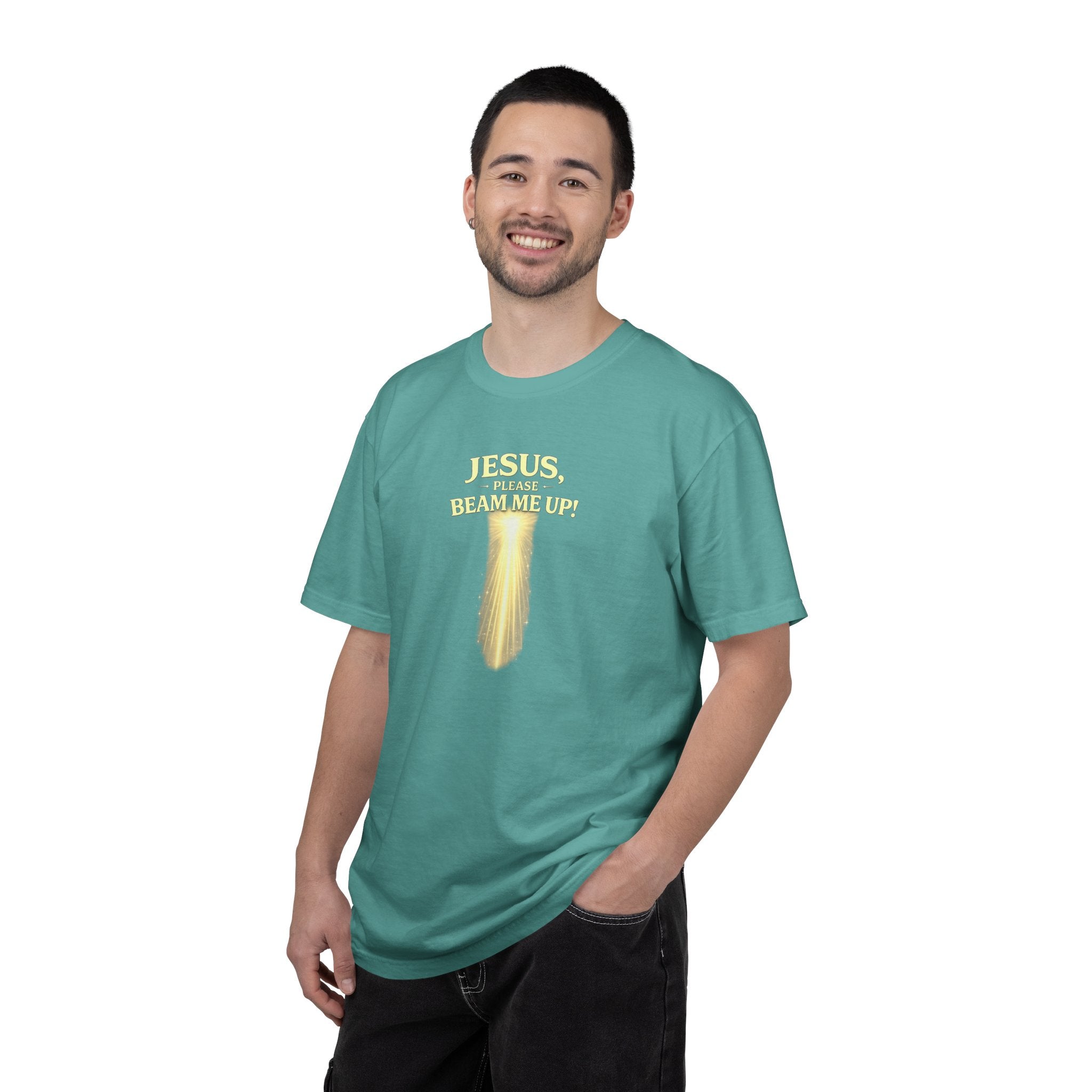 Jesus Please Beam Me Up T-Shirt — Christian Faith Graphic Tee