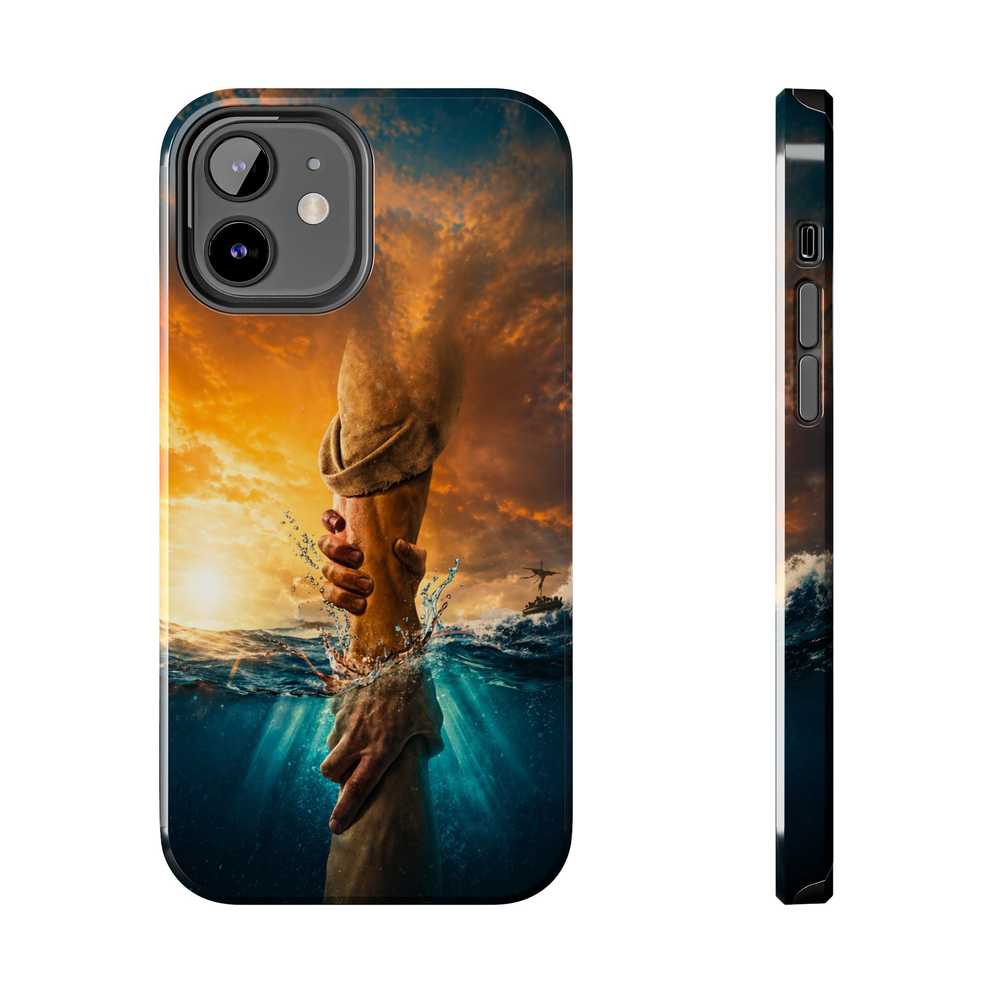 Phone Case — 'He Will Lift You' Inspirational Rescue Design
