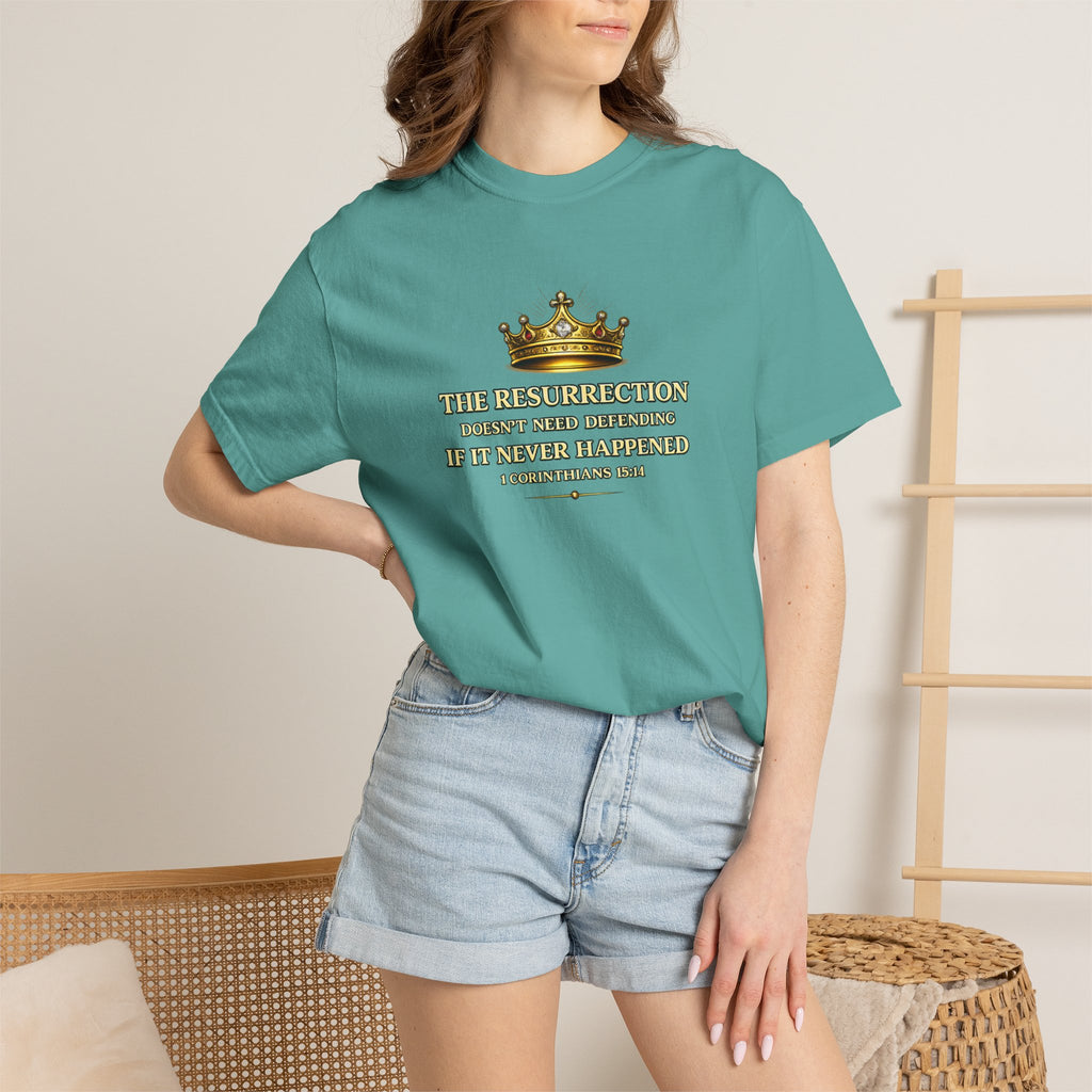 Resurrection Crown T-Shirt — Biblical 1 Corinthians Faith Tee