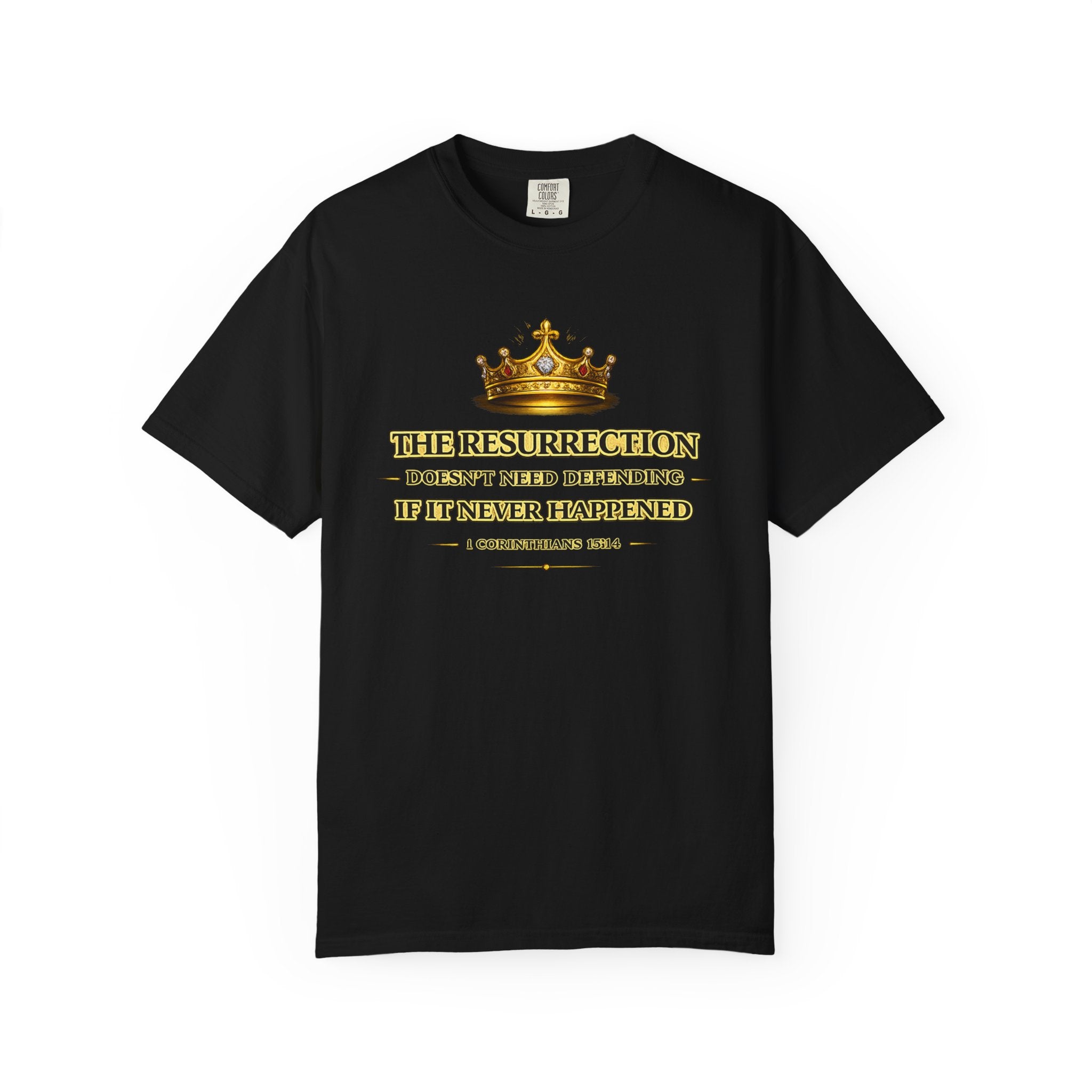 Resurrection Crown T-Shirt — Biblical 1 Corinthians Faith Tee