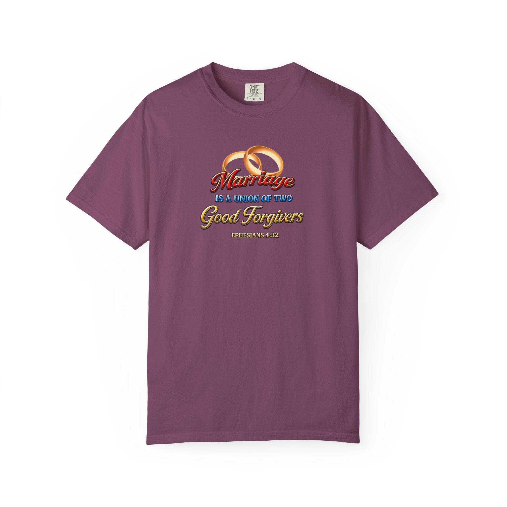 Marriage Is a Work of Two Good Forgivers Wedding Rings T-Shirt