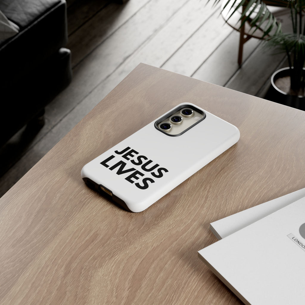 Jesus Lives Phone Case — Christian Faith Protective Phone Cover