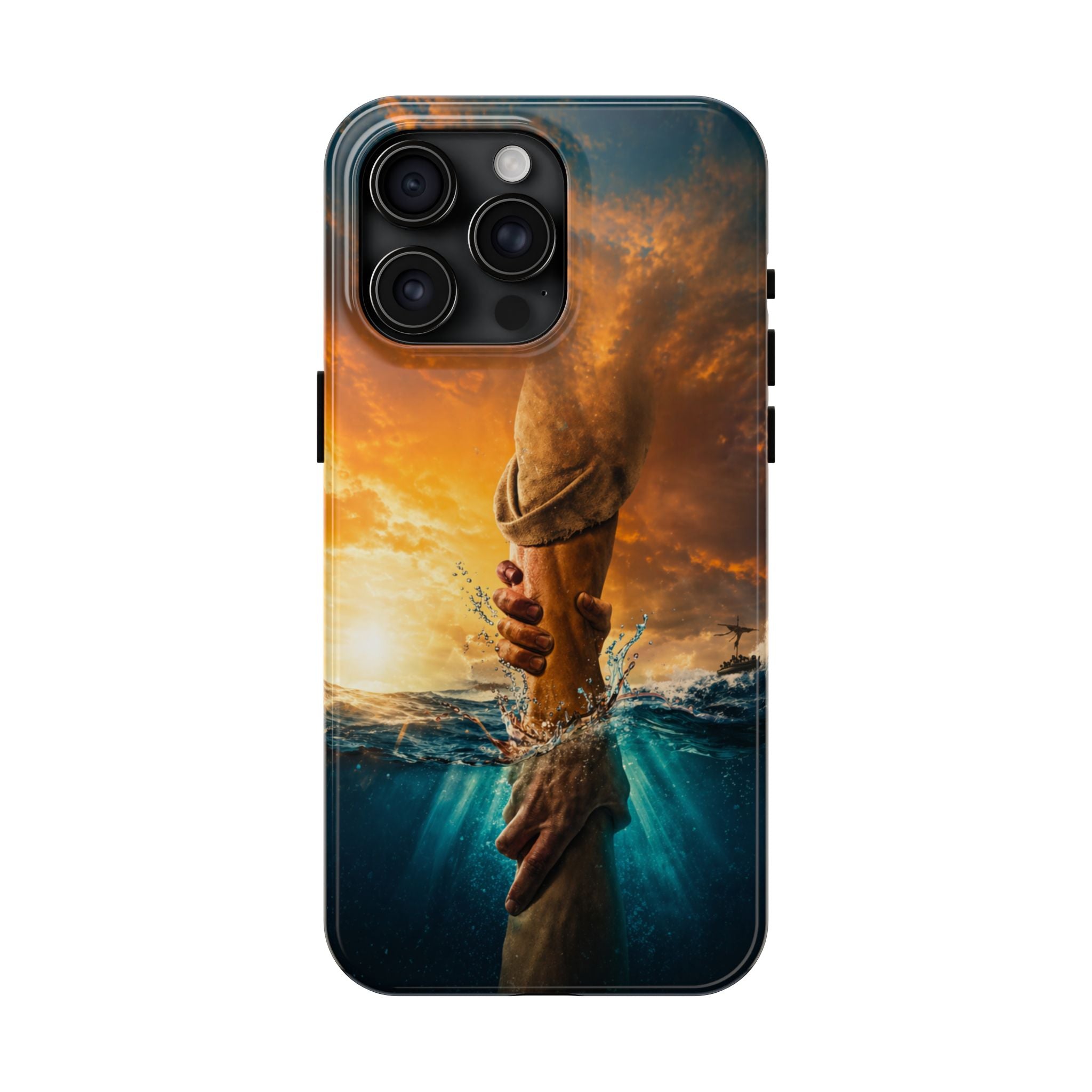 Phone Case — 'He Will Lift You' Inspirational Rescue Design