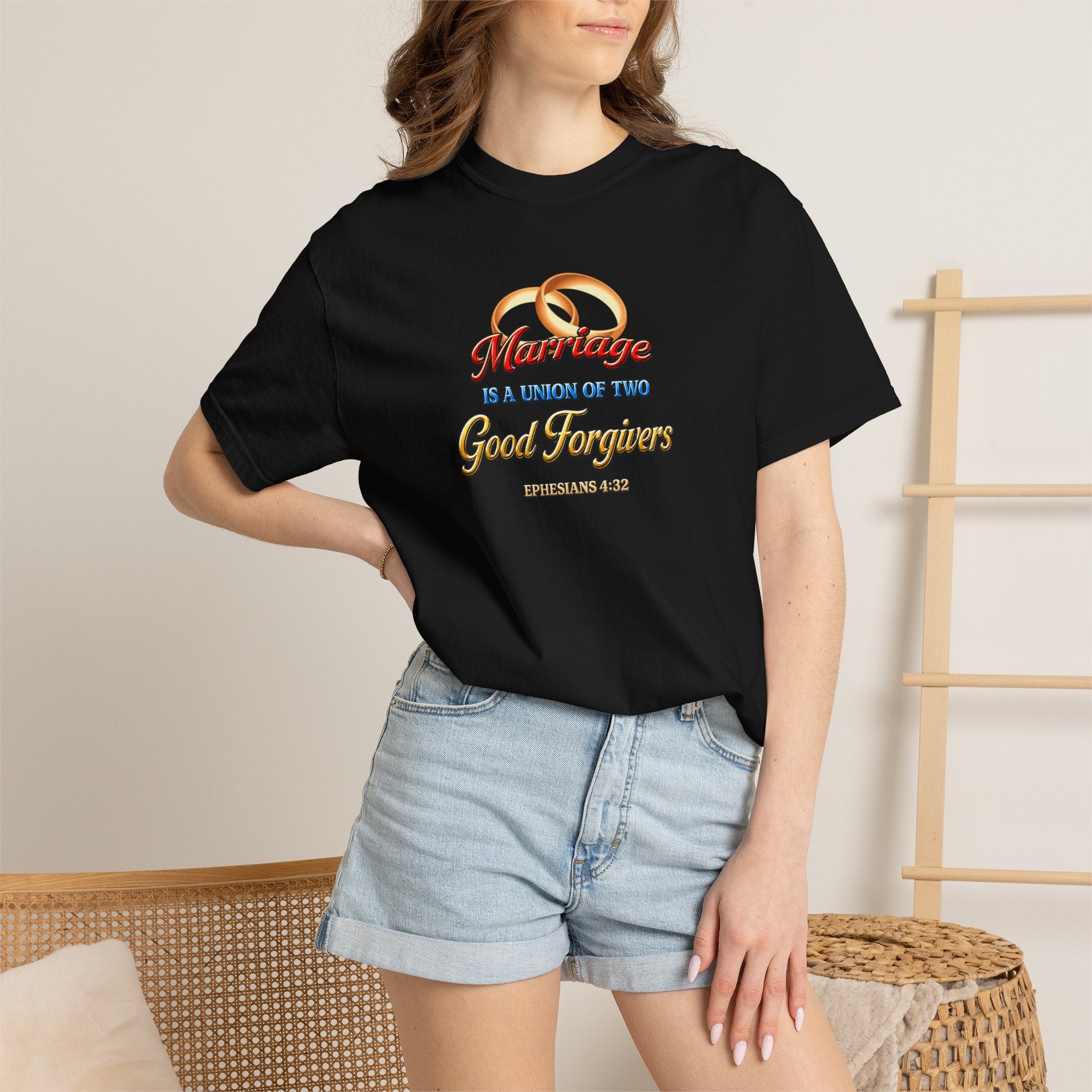 Marriage Is a Work of Two Good Forgivers Wedding Rings T-Shirt