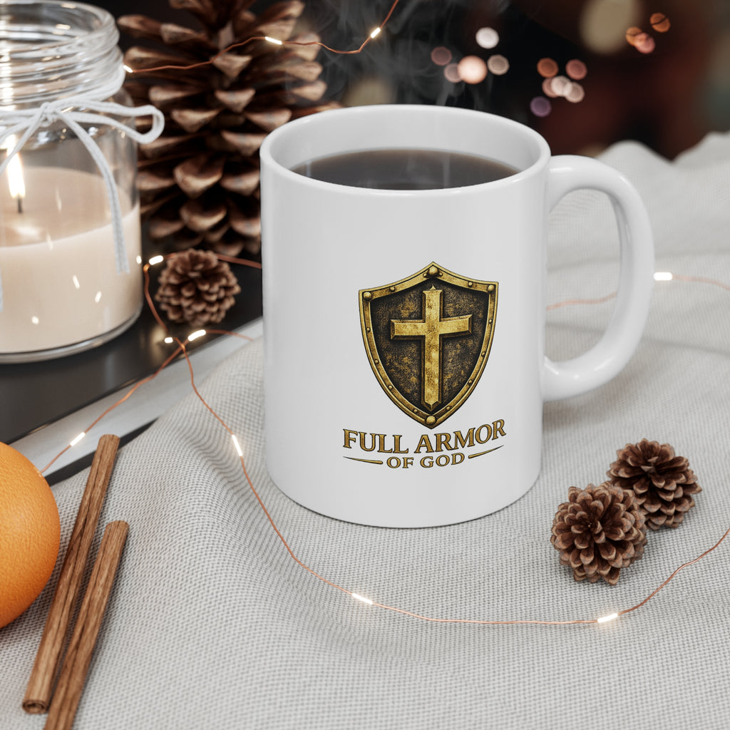 Christian Coffee Mug — "You Cannot Out-Sin His Grace" Romans 5:20 Inspirational 11oz