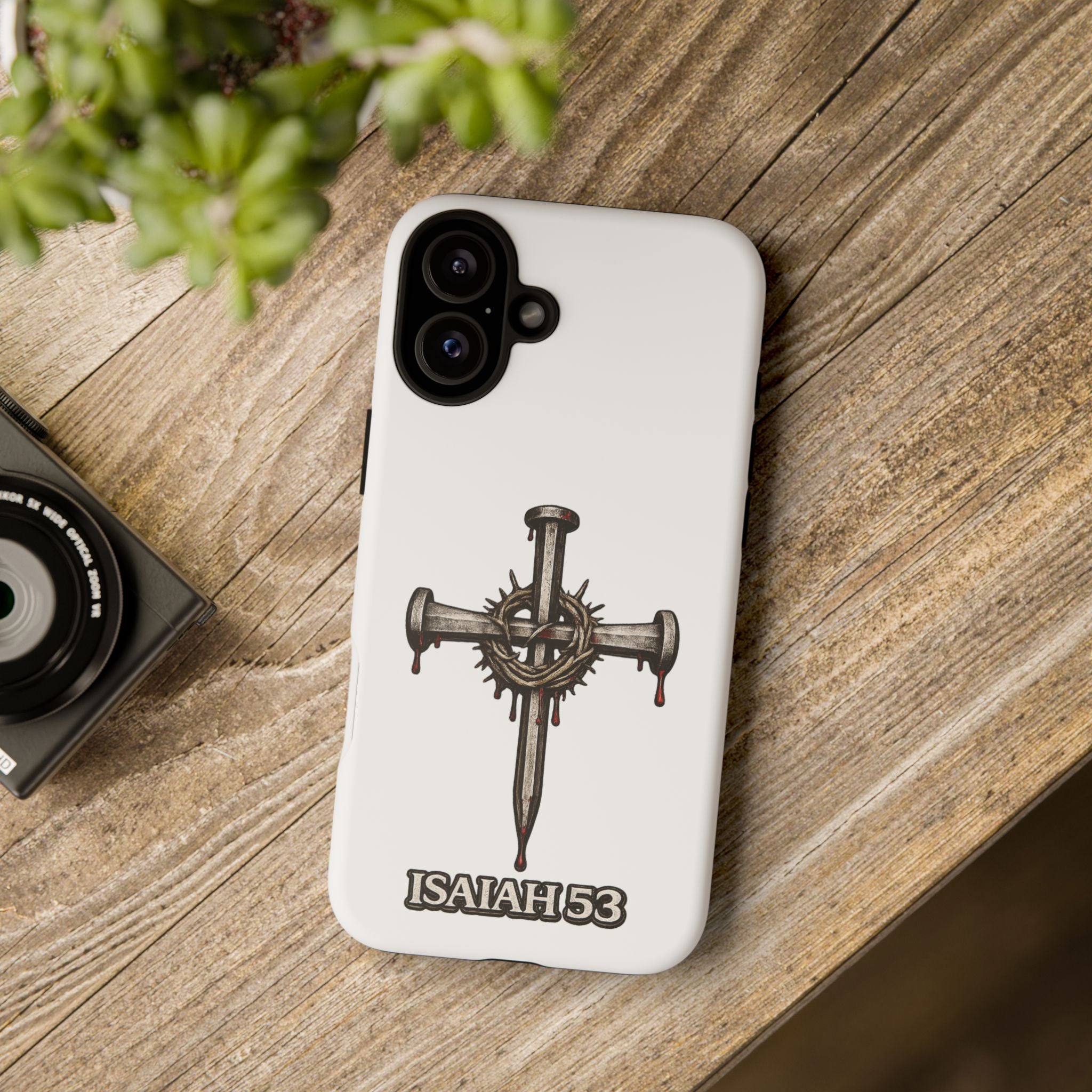 Isaiah 53 Cross Phone Case – Christian Faith Tough Phone Cover