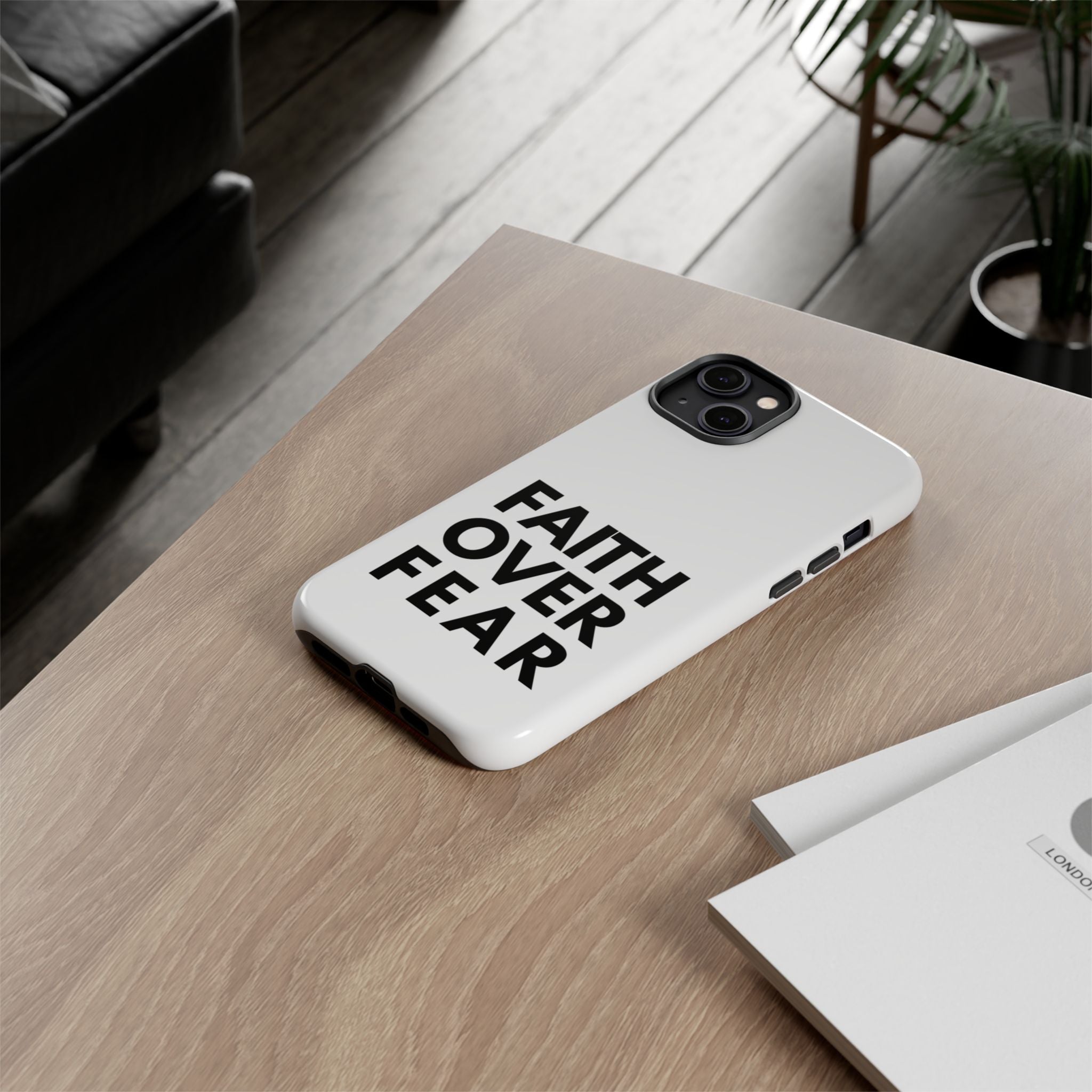 Faith Over Fear Phone Case — Inspirational Christian Protective Cover