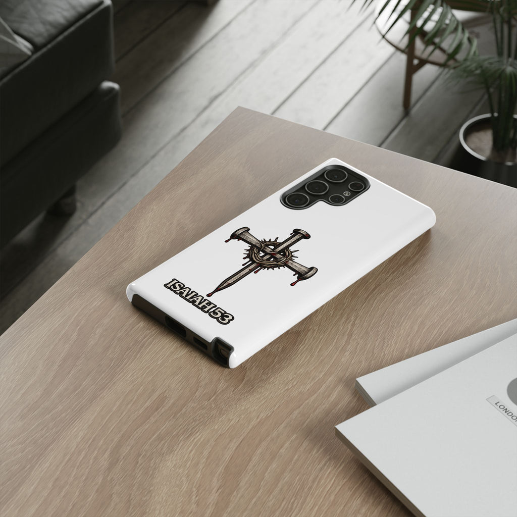 Isaiah 53 Cross Phone Case – Christian Faith Tough Phone Cover