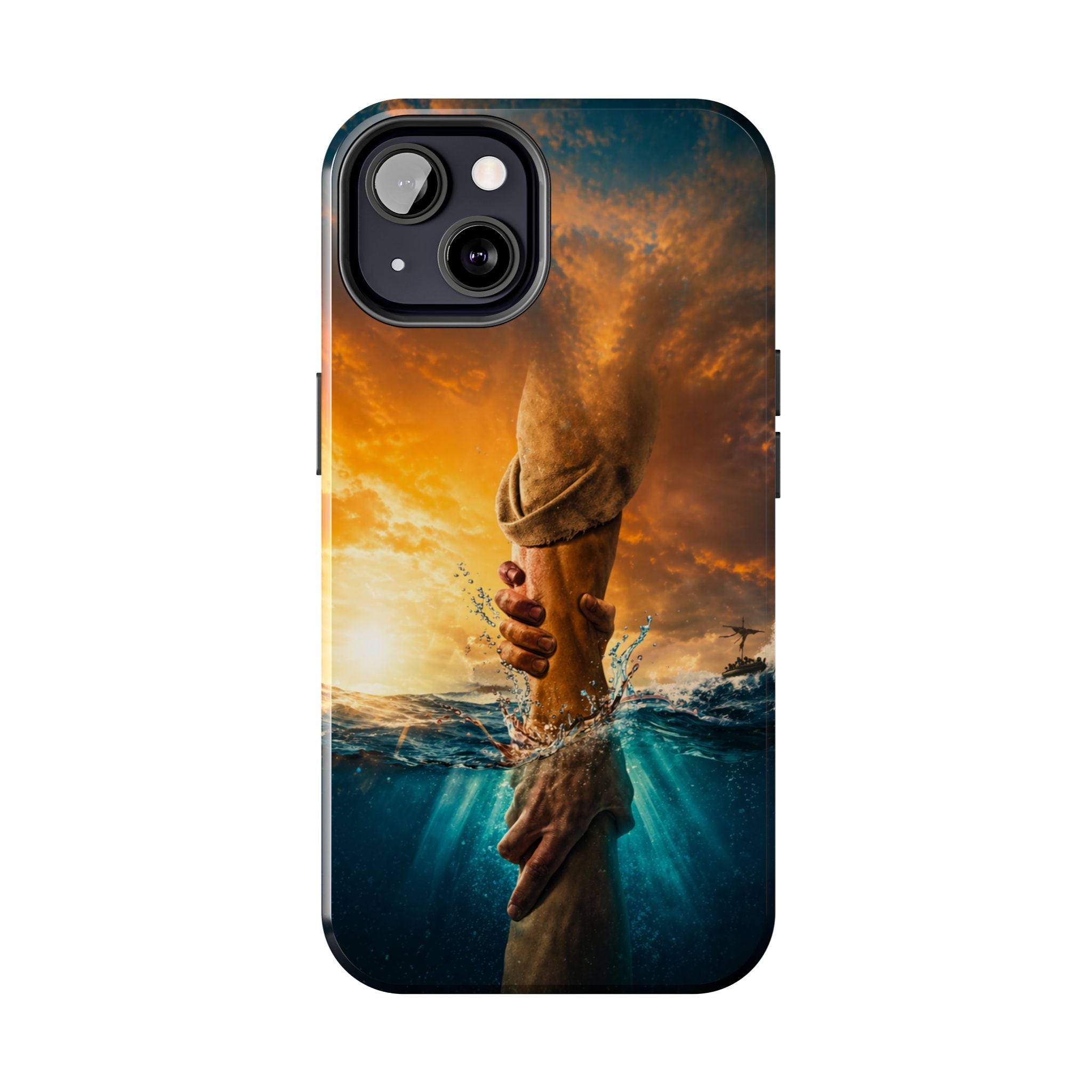 Phone Case — 'He Will Lift You' Inspirational Rescue Design