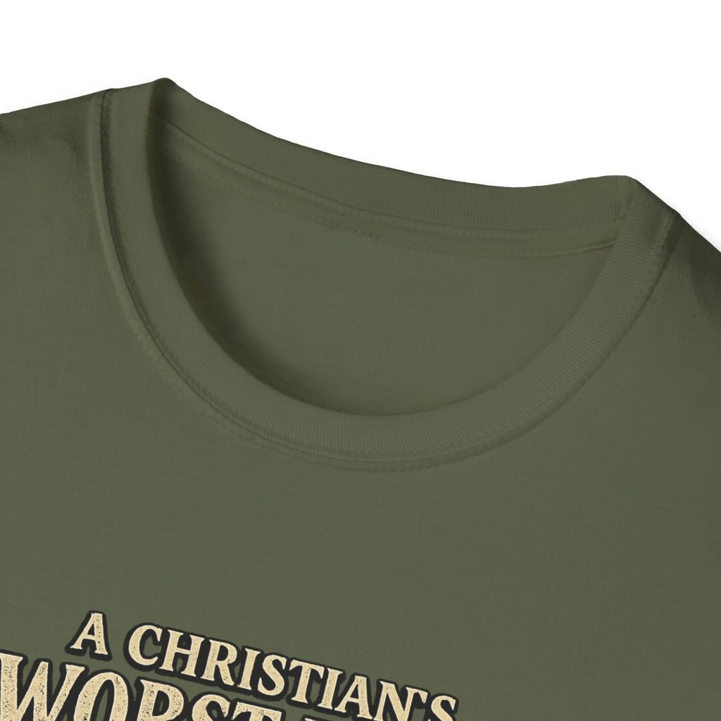 T-Shirt — “A Christian’s Worst Fear: You Were This Close” Vintage Jesus Holiday Tee