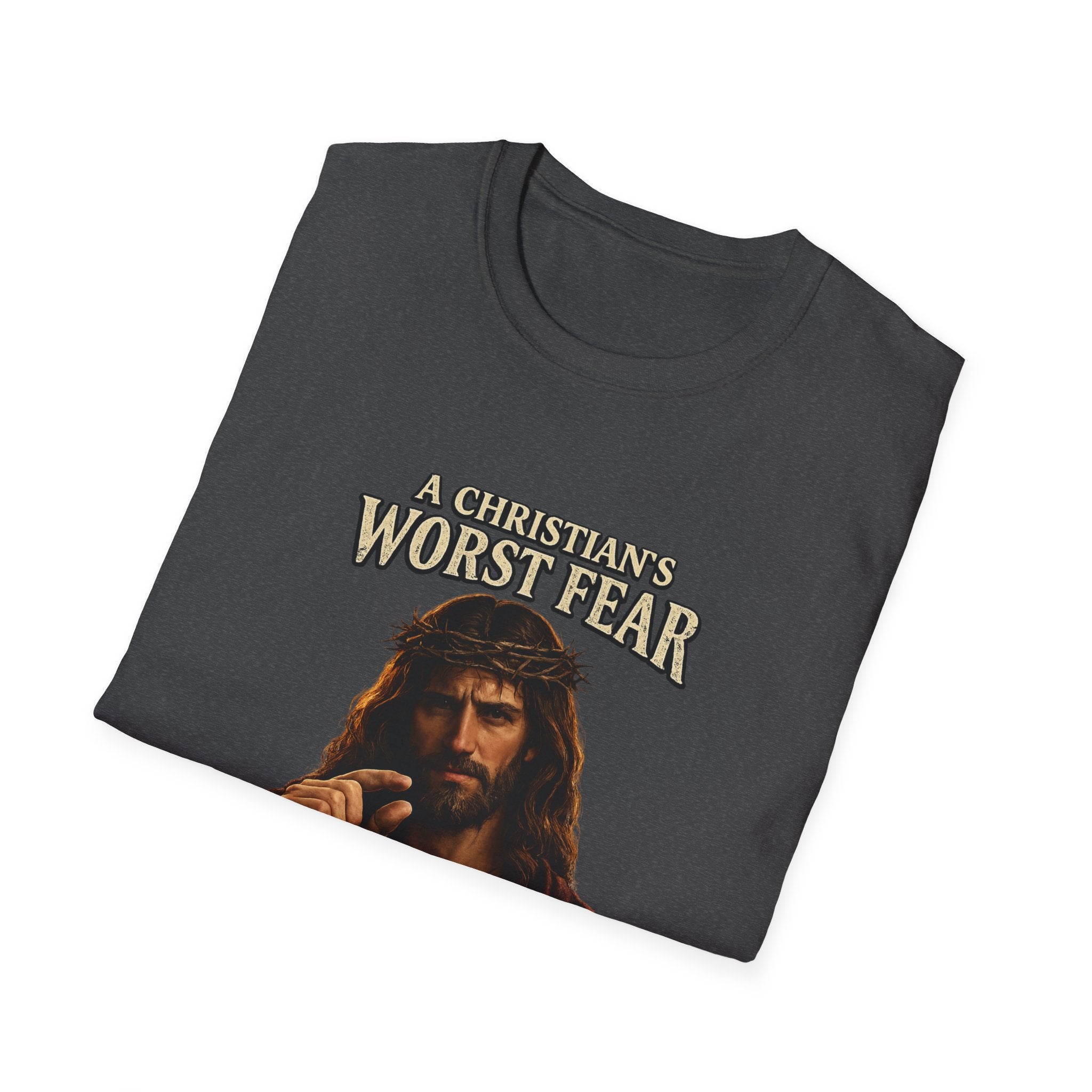 T-Shirt — “A Christian’s Worst Fear: You Were This Close” Vintage Jesus Holiday Tee