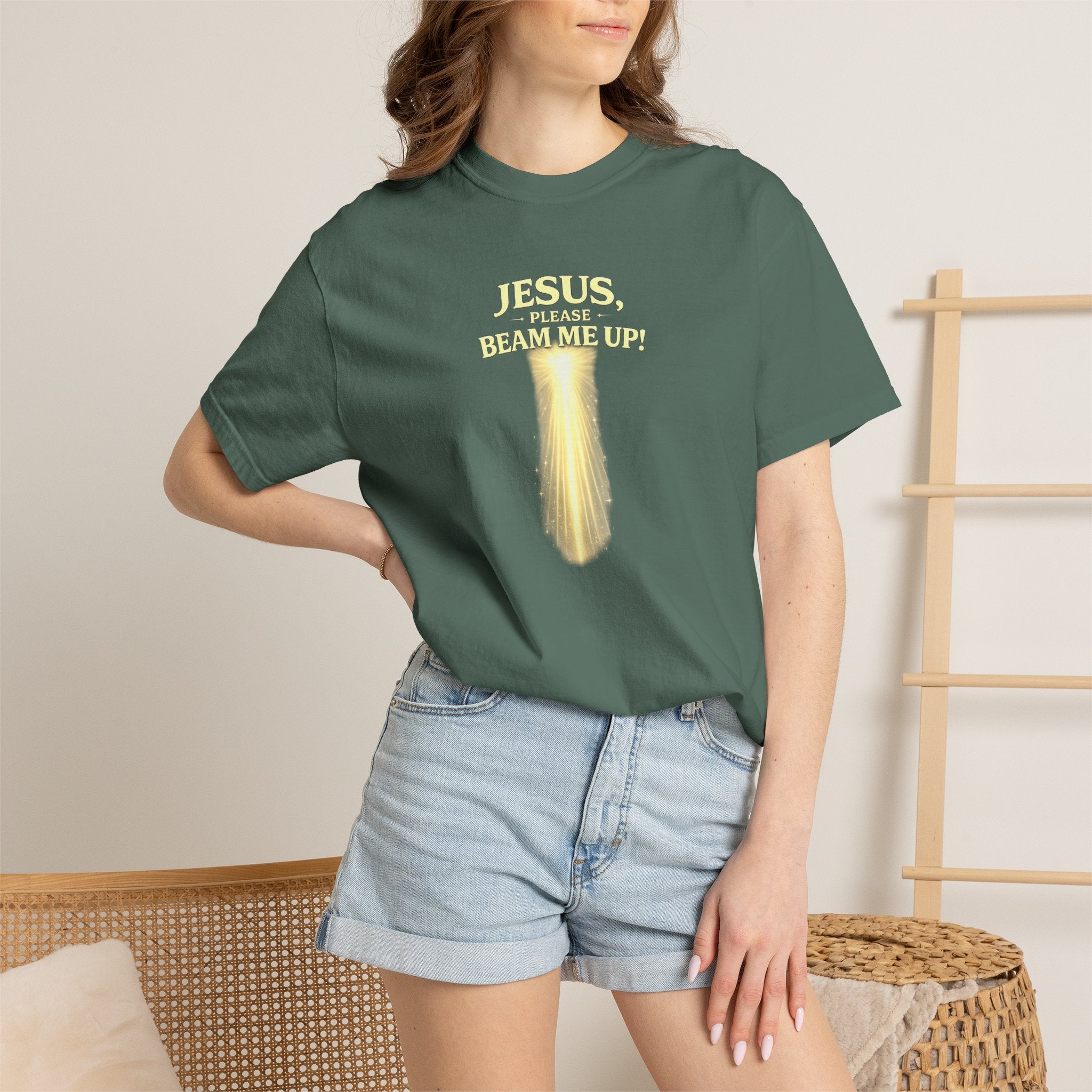Jesus Please Beam Me Up T-Shirt — Christian Faith Graphic Tee