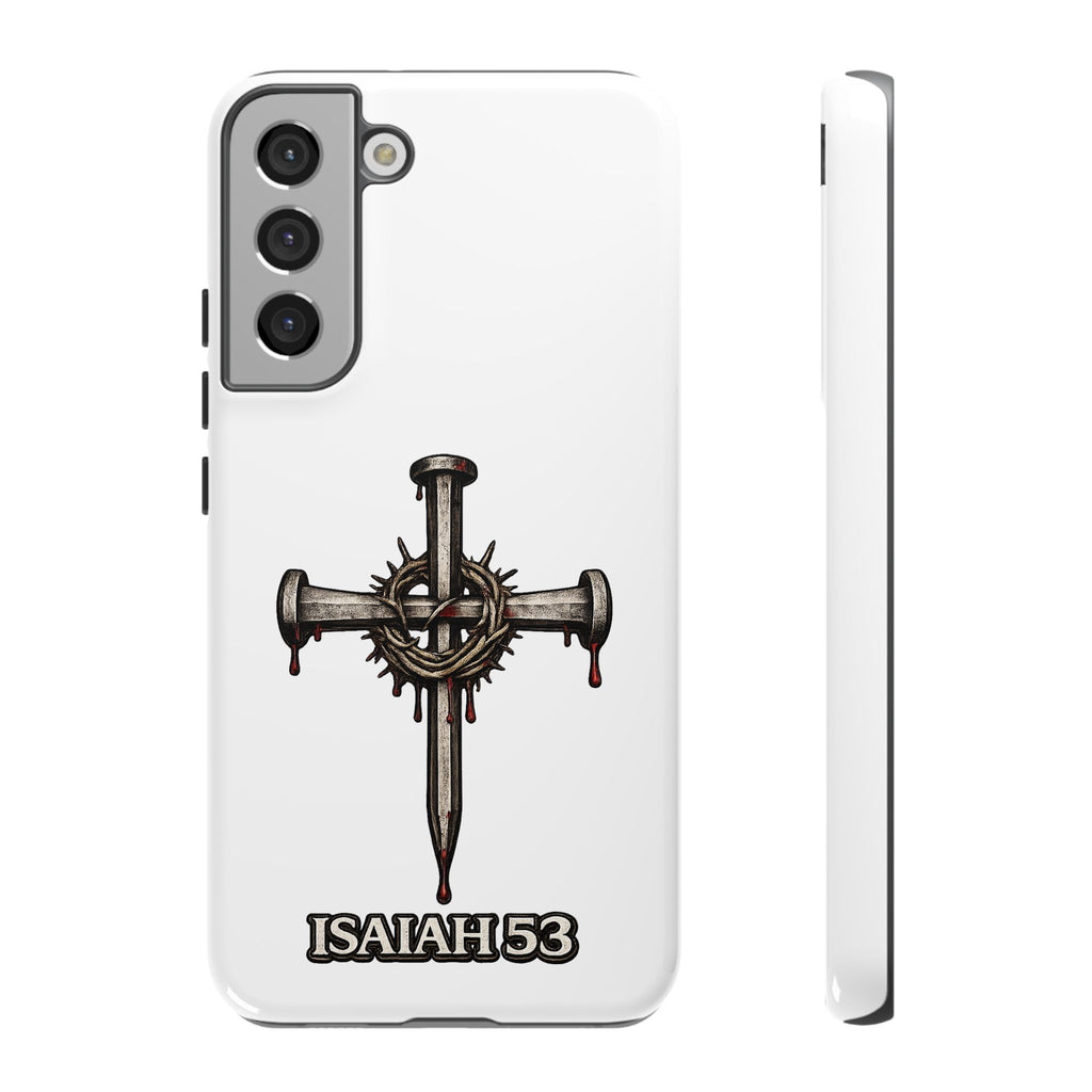 Isaiah 53 Cross Phone Case – Christian Faith Tough Phone Cover