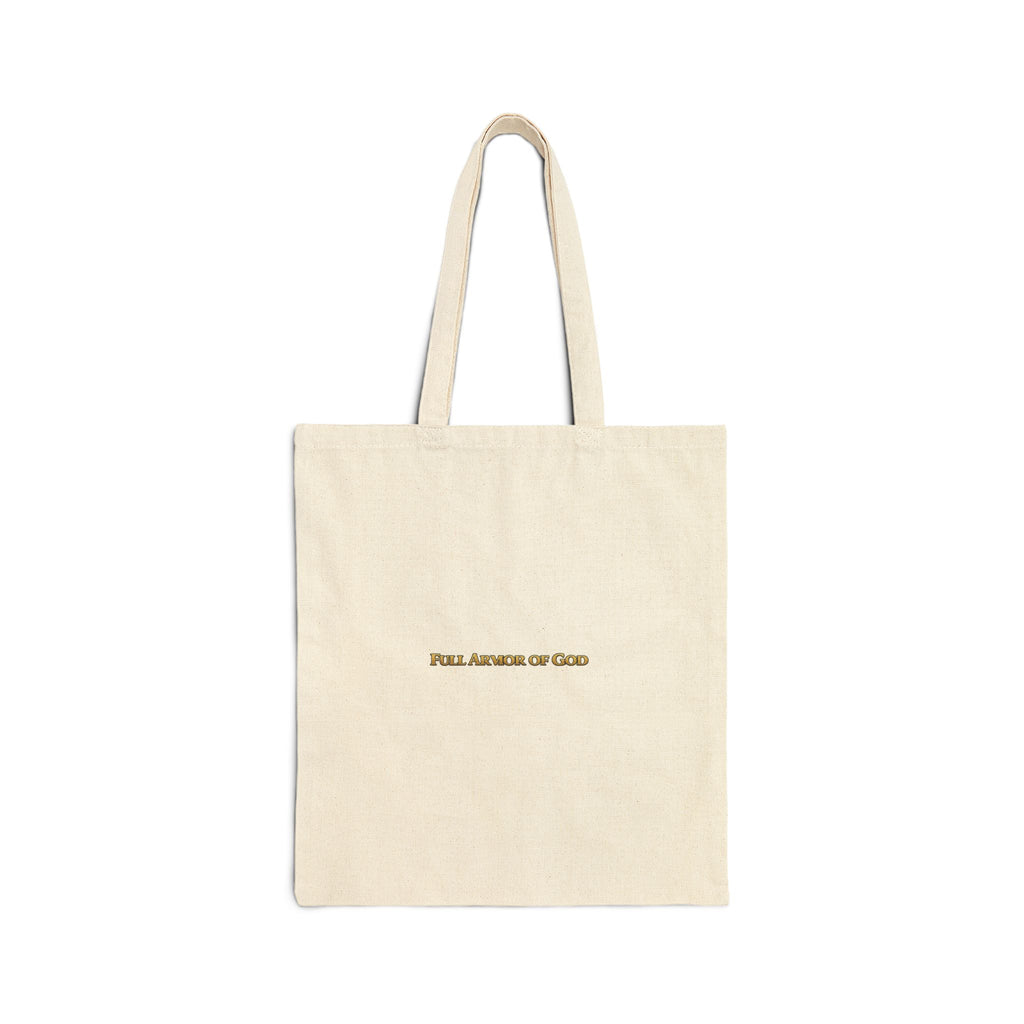 Armor of God Canvas Tote Bag — "Stand Firm" Christian Faith Tote