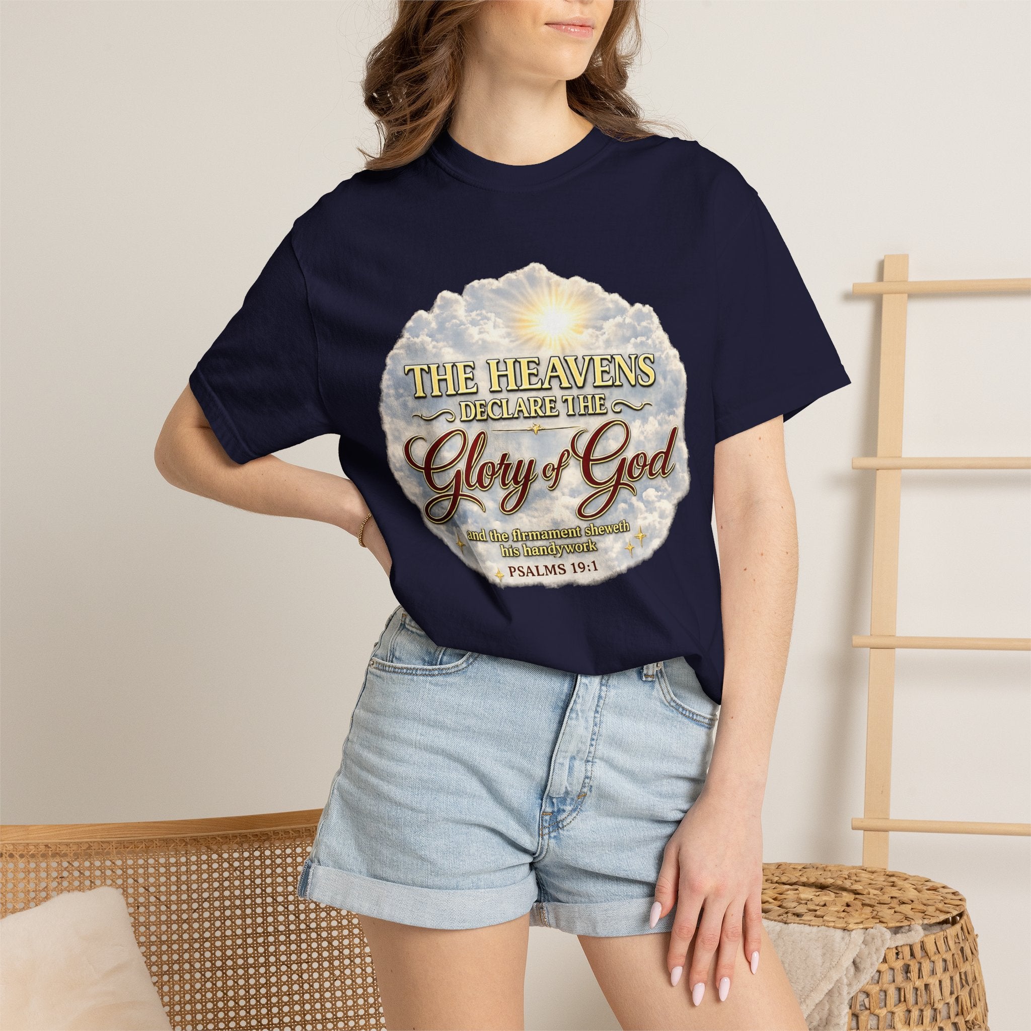 Glory of God T-Shirt — Psalm 19:1 Inspirational Christian Tee