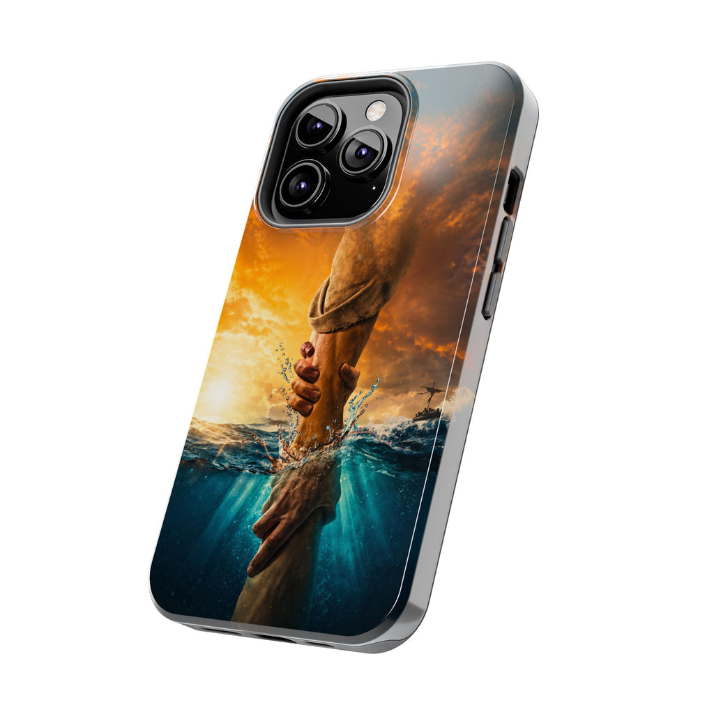 Phone Case — 'He Will Lift You' Inspirational Rescue Design