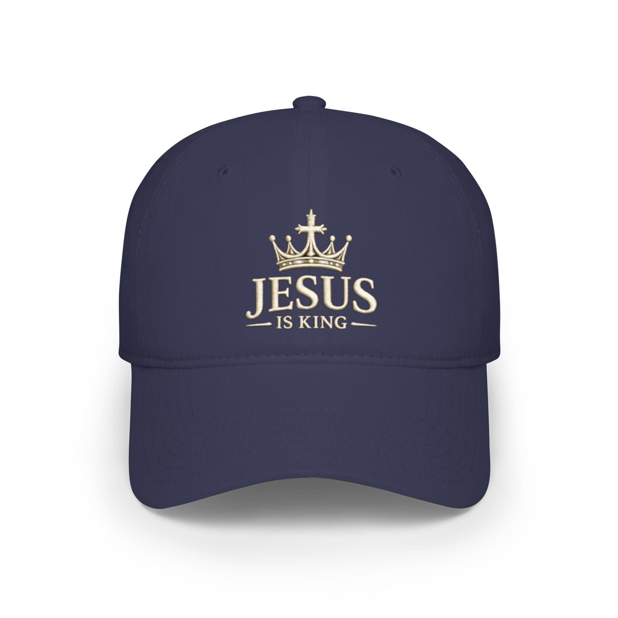 Jesus Is King Crown Baseball Cap - Christian Faith Hat