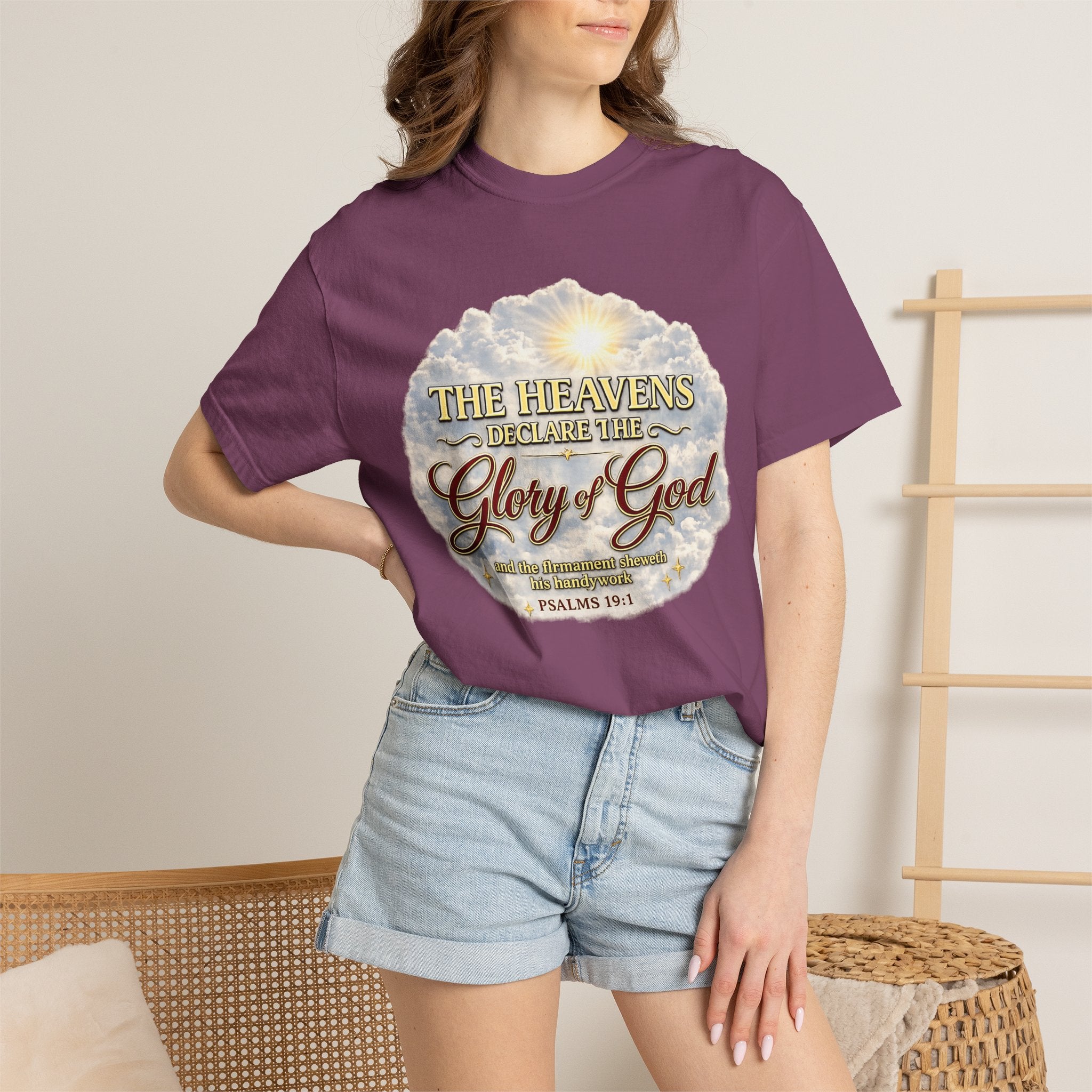 Glory of God T-Shirt — Psalm 19:1 Inspirational Christian Tee