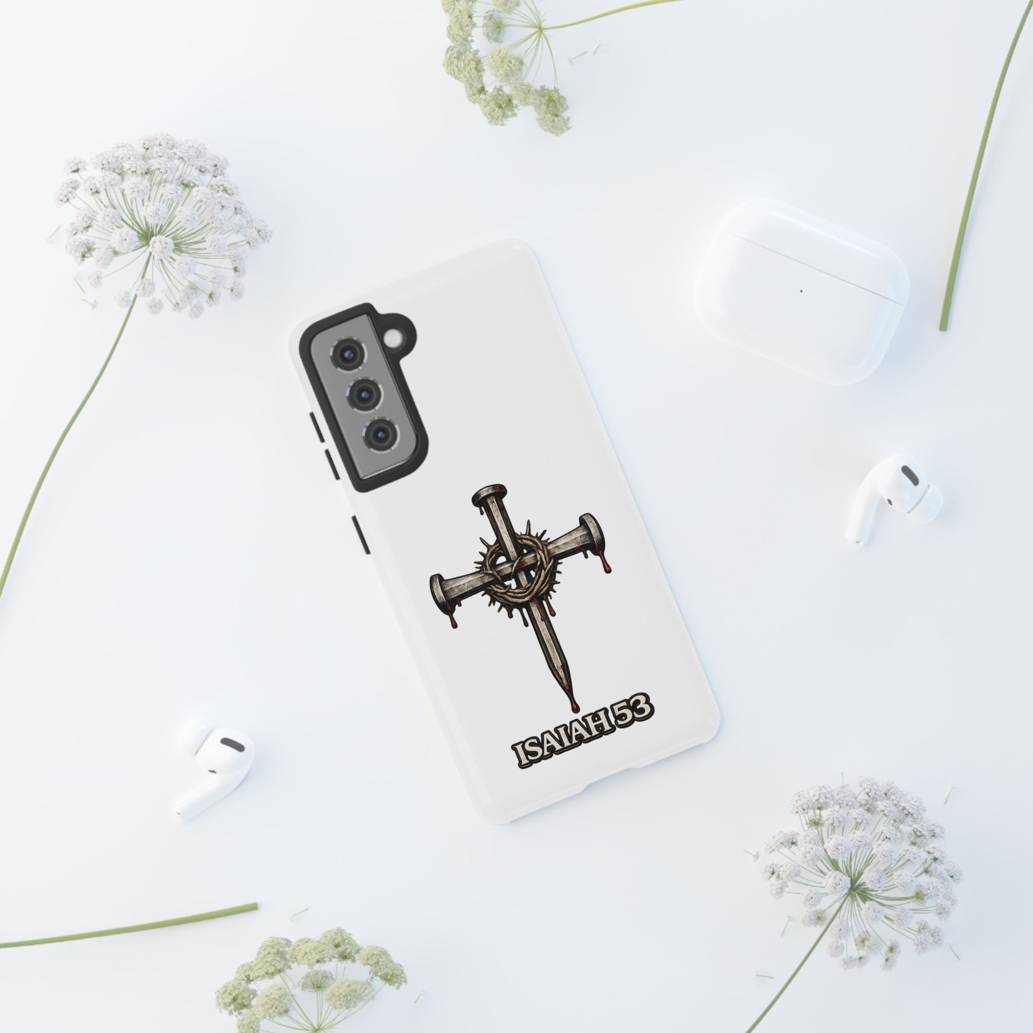 Isaiah 53 Cross Phone Case – Christian Faith Tough Phone Cover