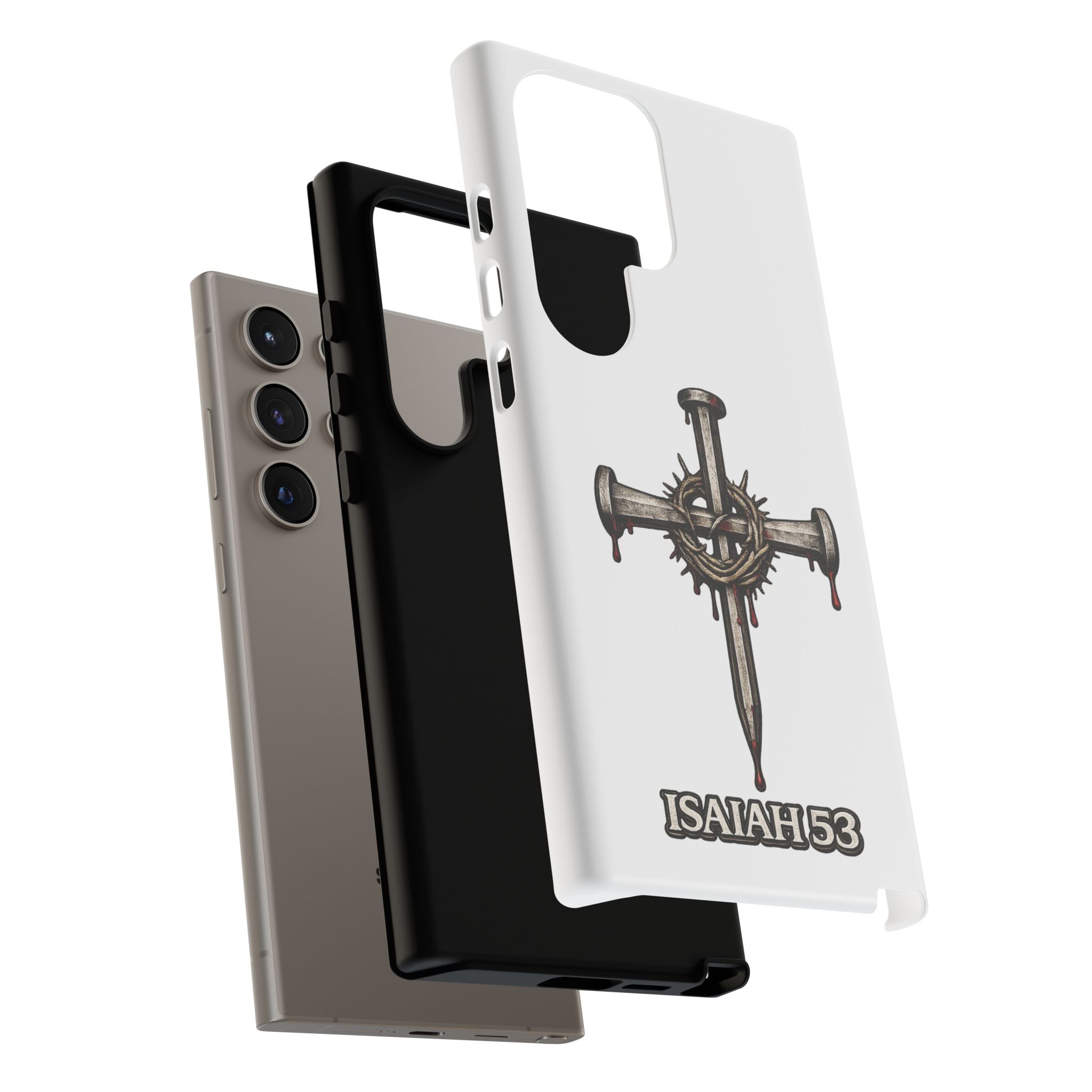 Isaiah 53 Cross Phone Case – Christian Faith Tough Phone Cover
