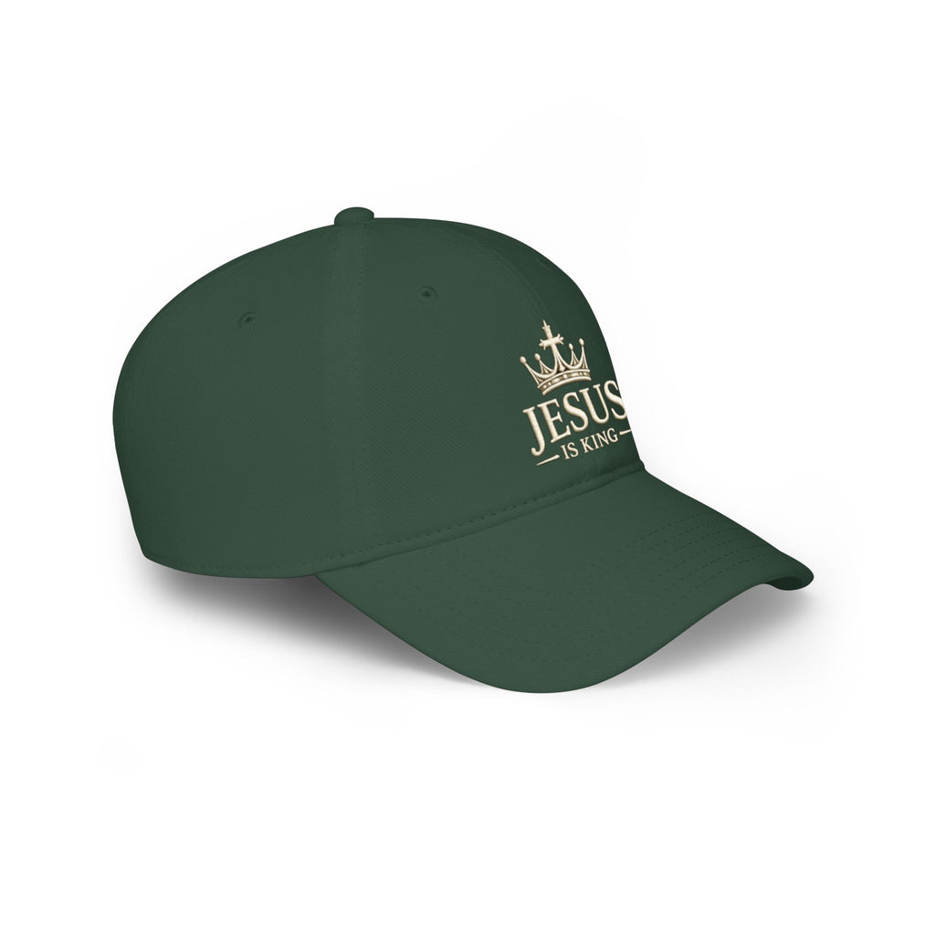 Jesus Is King Crown Baseball Cap - Christian Faith Hat