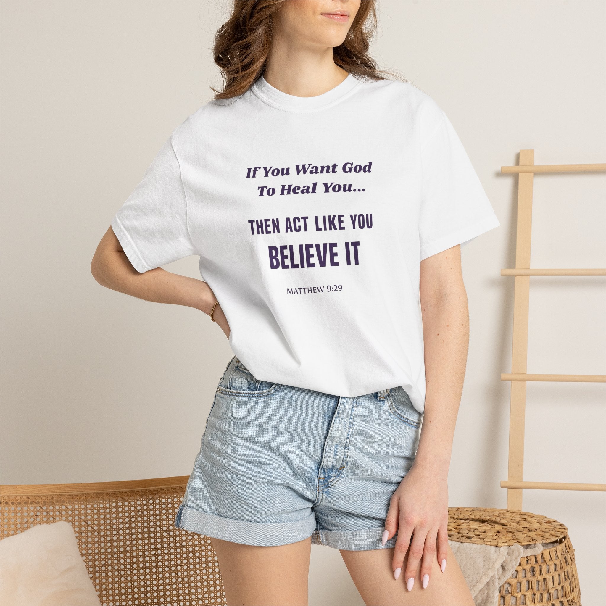 Copy of Believe It Tee — Inspirational Christian Faith T-Shirt (Matthew 9:29)