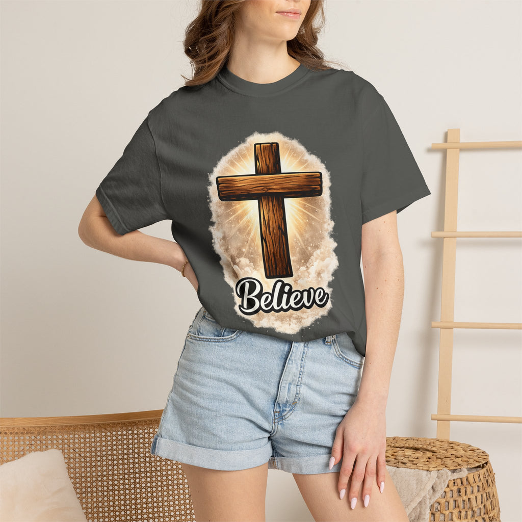 Believe Cross T-Shirt — Christian Faith Graphic Tee