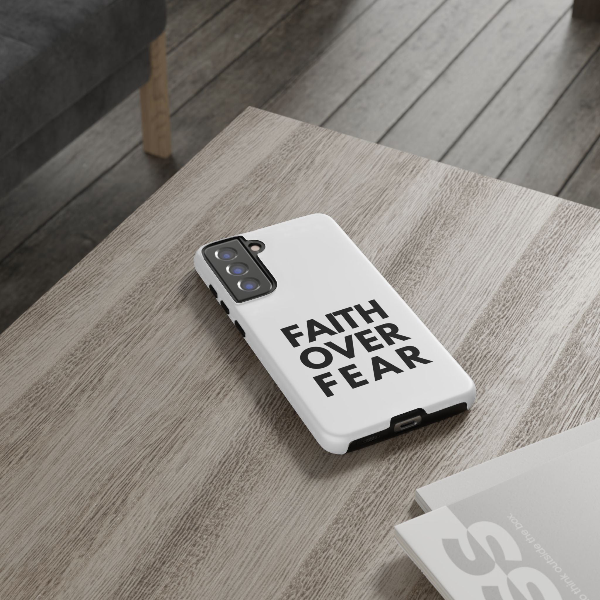 Faith Over Fear Phone Case — Inspirational Christian Protective Cover