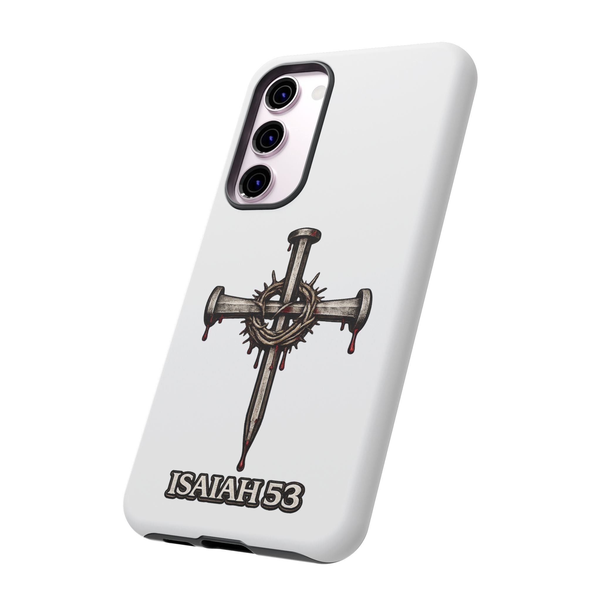 Isaiah 53 Cross Phone Case – Christian Faith Tough Phone Cover