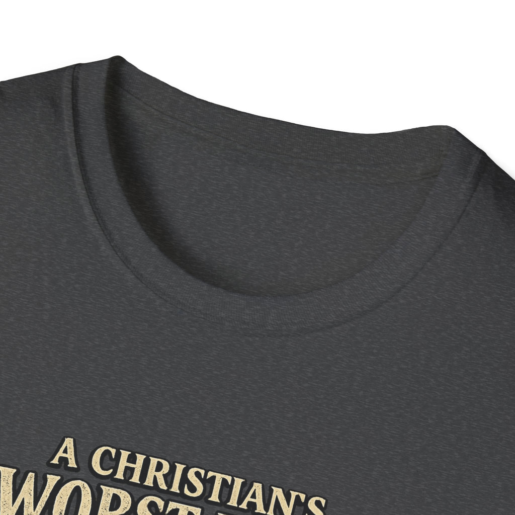T-Shirt — “A Christian’s Worst Fear: You Were This Close” Vintage Jesus Holiday Tee