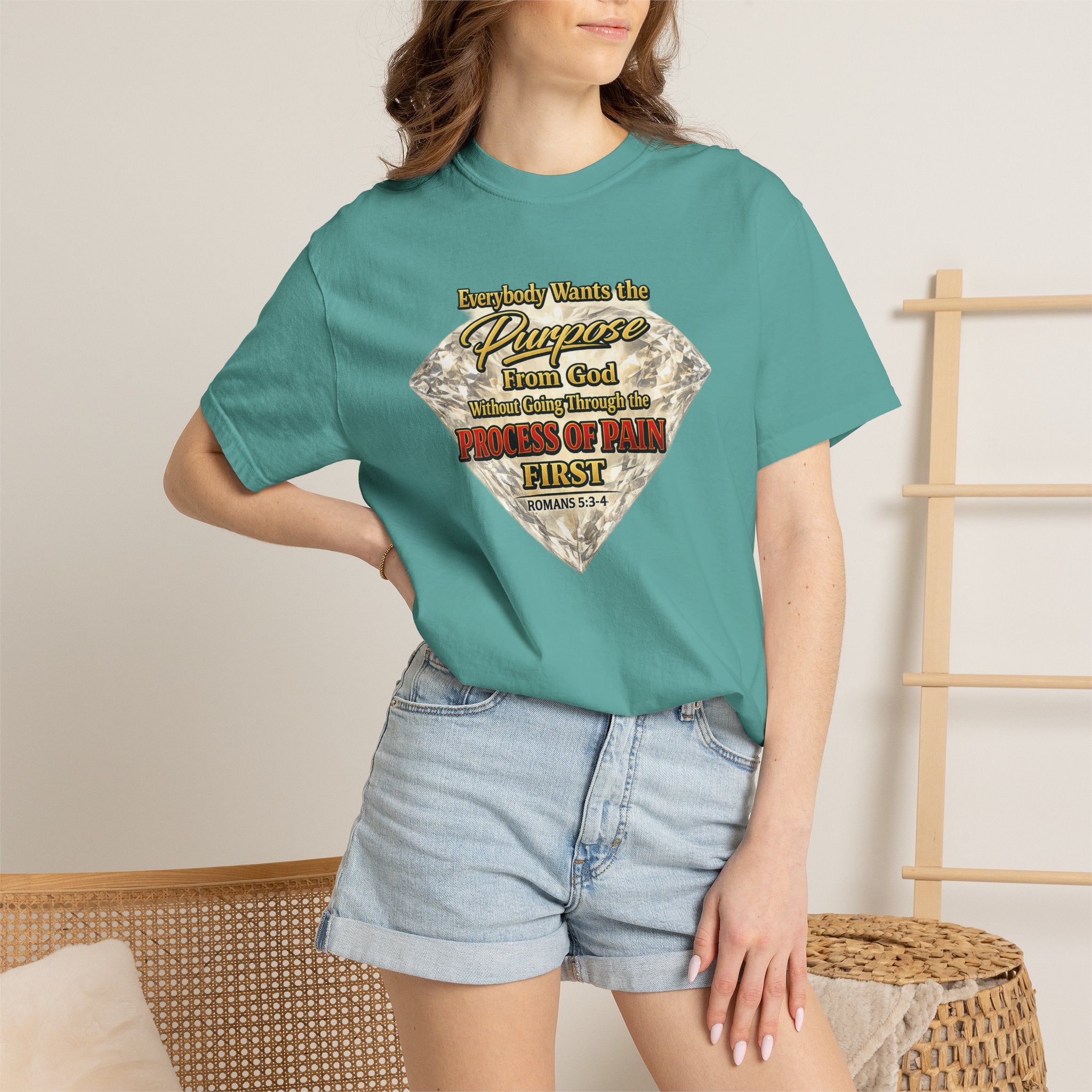 Faith Diamond T-Shirt — "Purpose From God" Inspirational Christian Tee