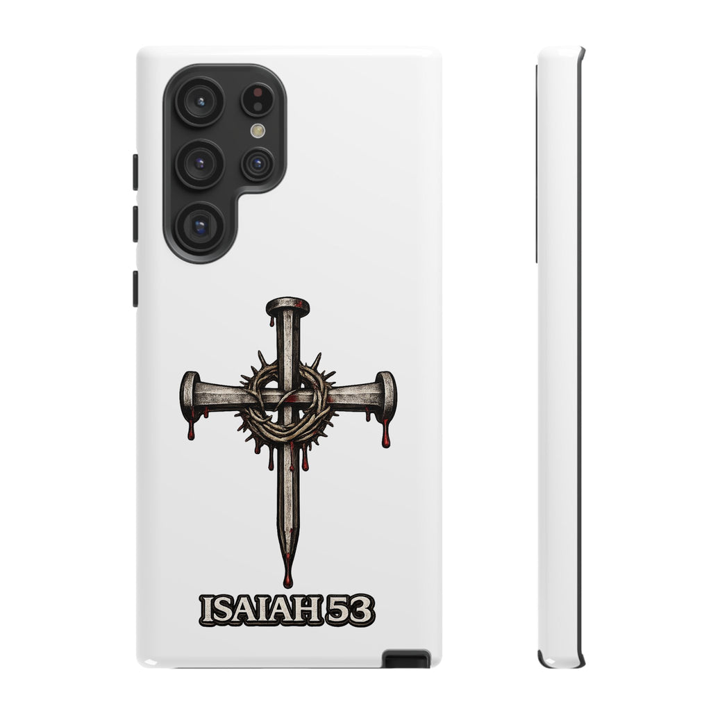 Isaiah 53 Cross Phone Case – Christian Faith Tough Phone Cover