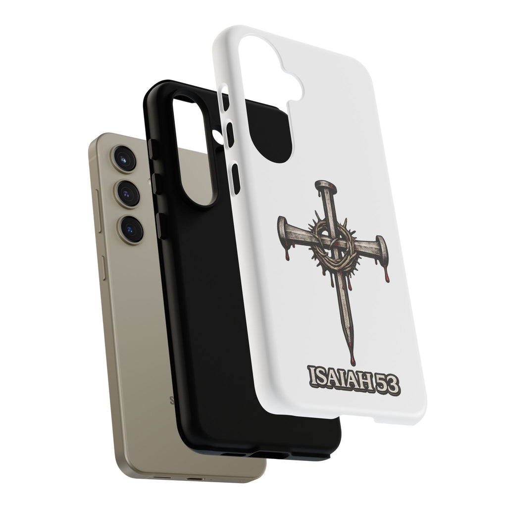 Isaiah 53 Cross Phone Case – Christian Faith Tough Phone Cover