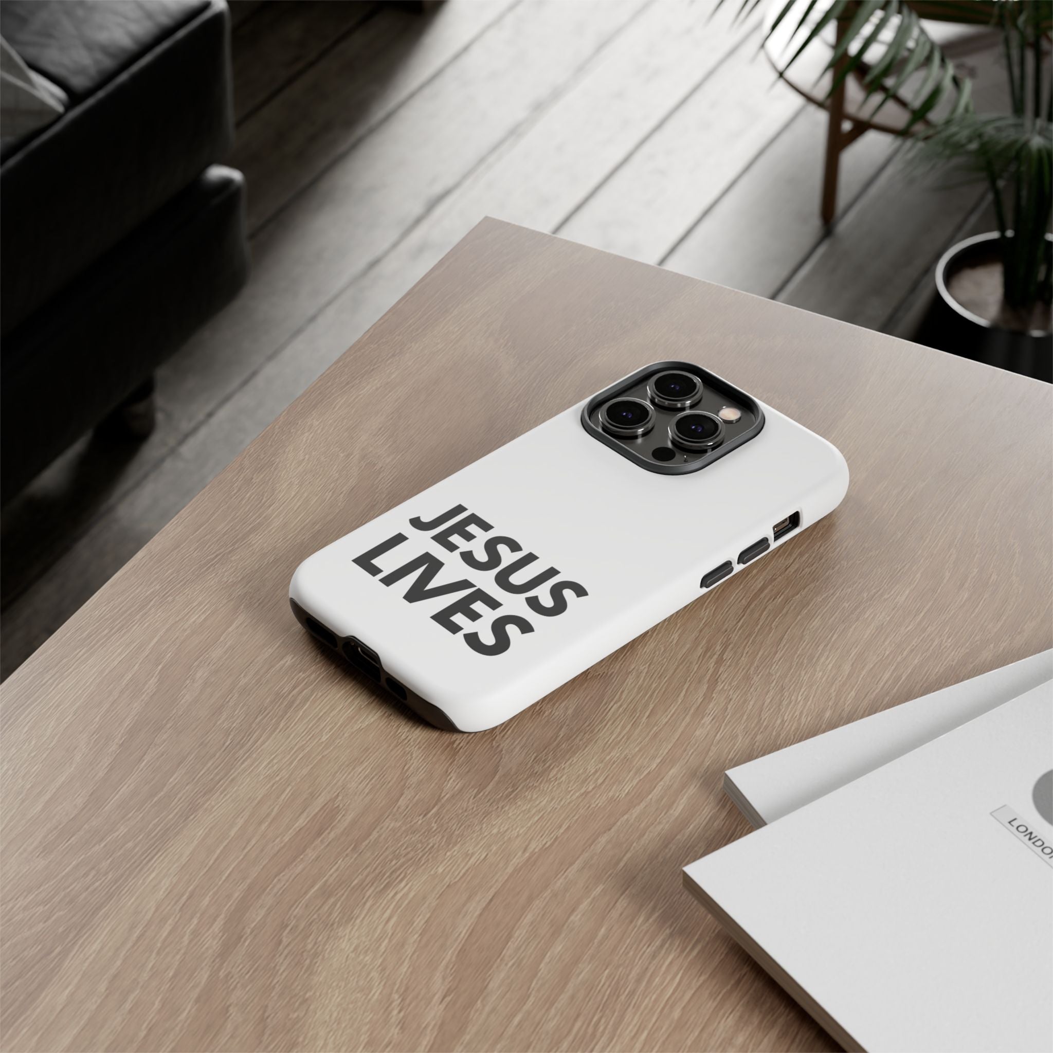 Jesus Lives Phone Case — Christian Faith Protective Phone Cover