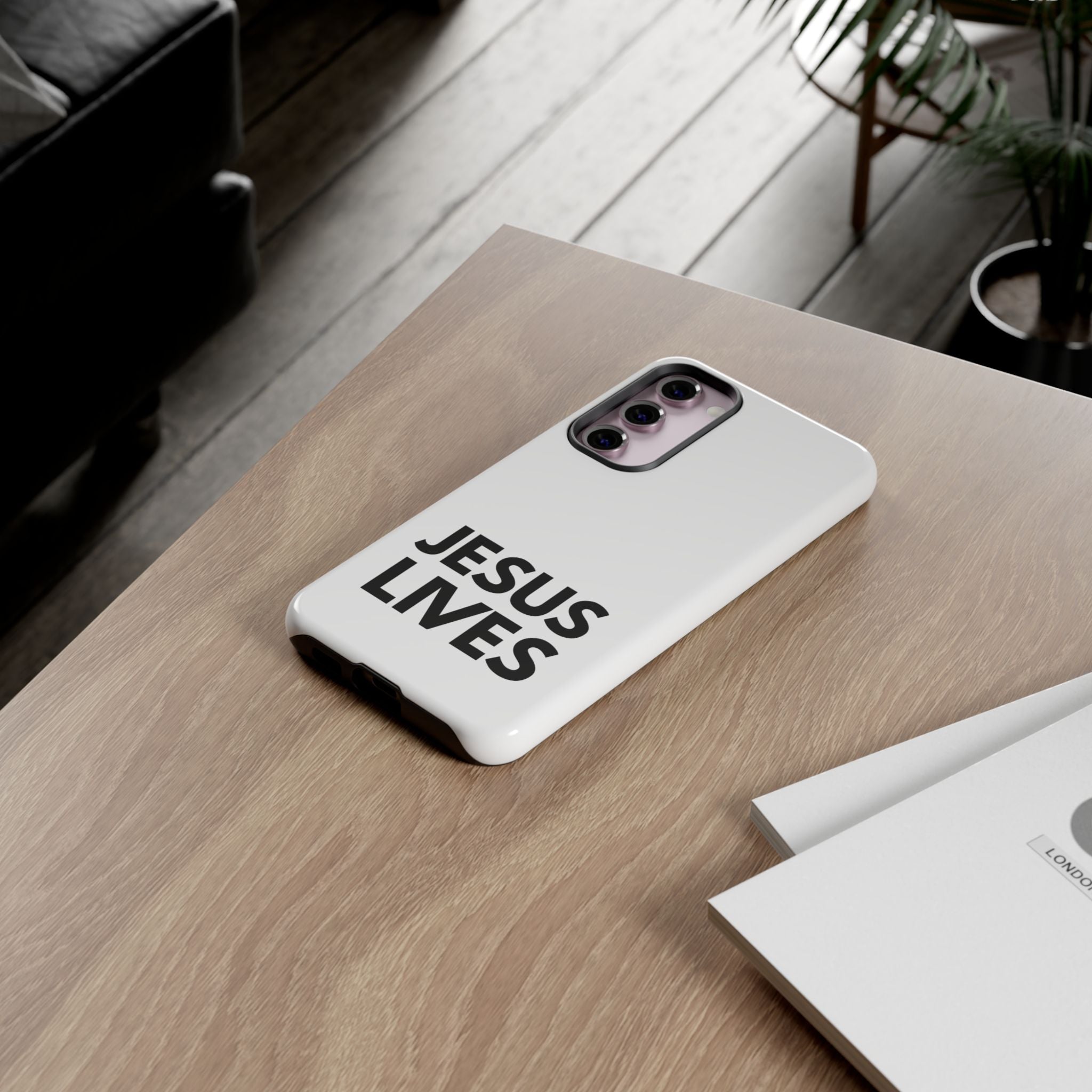 Jesus Lives Phone Case — Christian Faith Protective Phone Cover